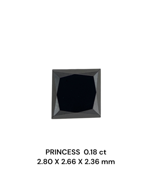 Princess 0.18ct Fancy Black VVS2