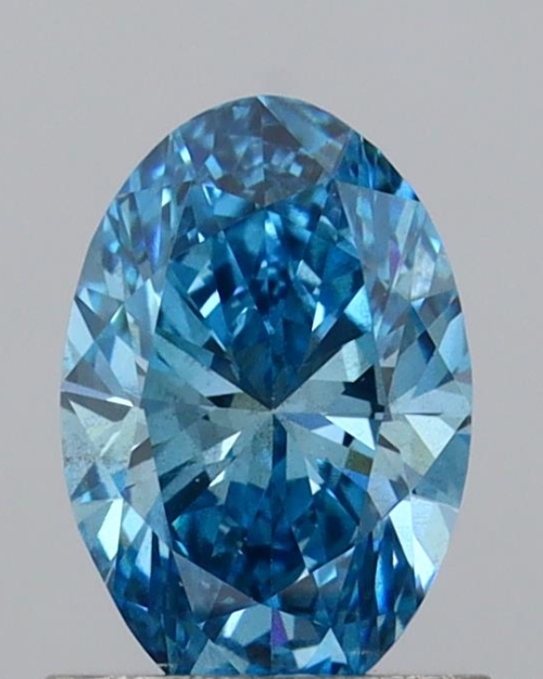 Oval 1.02ct Fancy Vivid Blue SI1