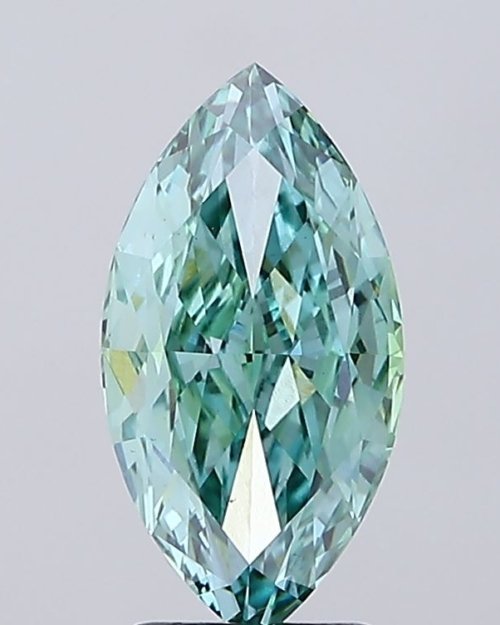 Marquise 3.50ct Fancy Vivid Bluish Green VS2