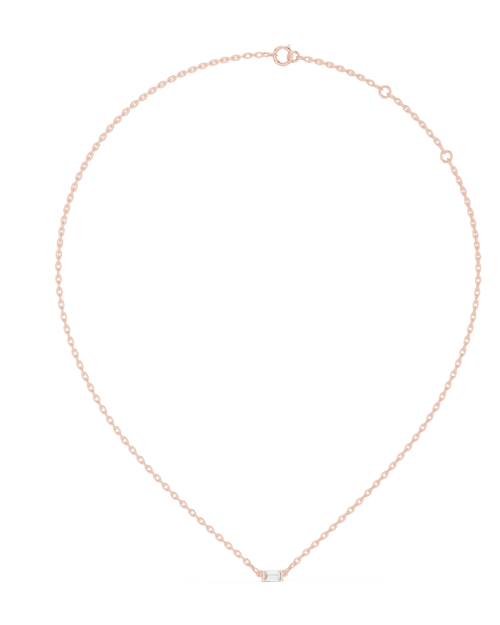 Emerald Cut Diamond Pendant Design