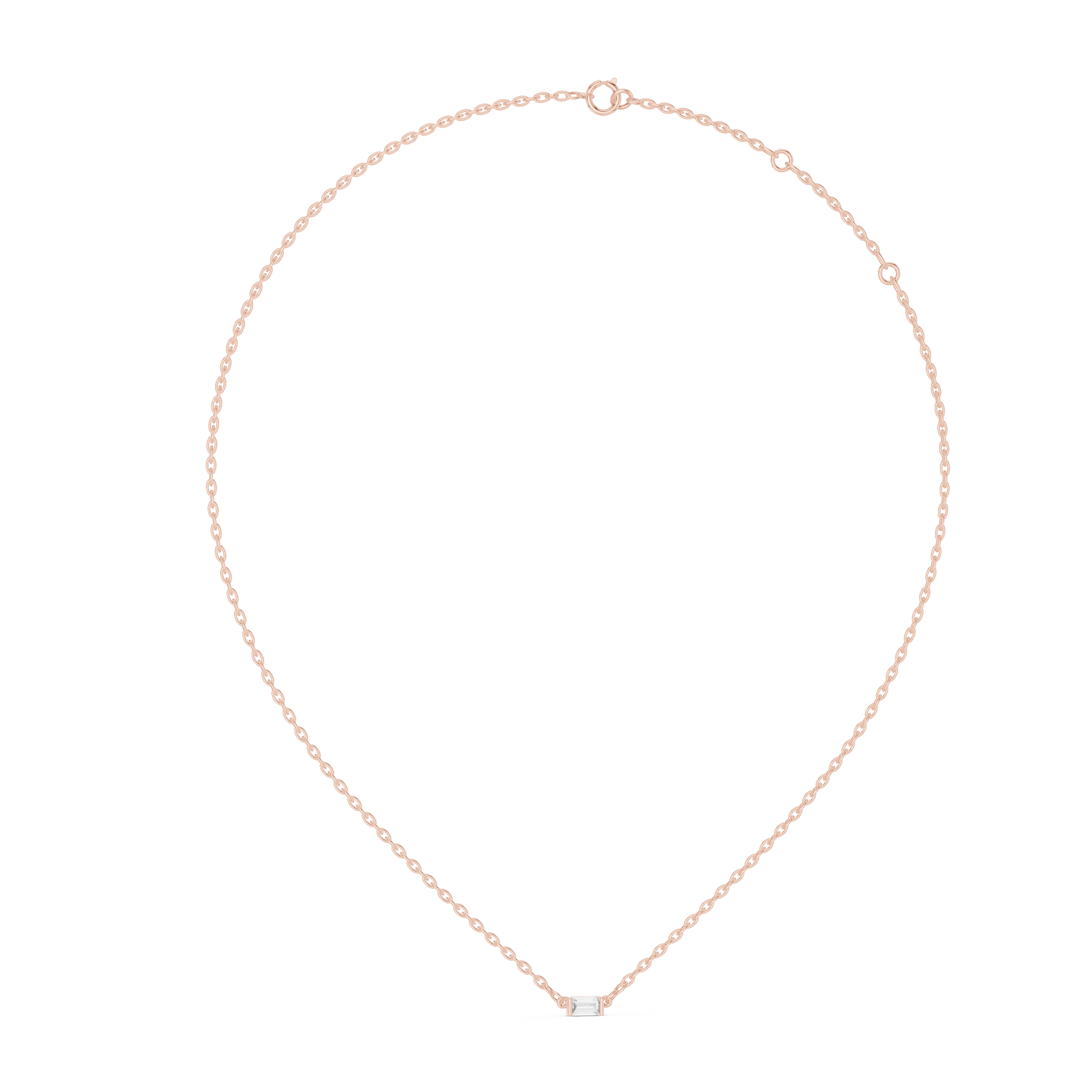 Emerald Cut Diamond Pendant Design