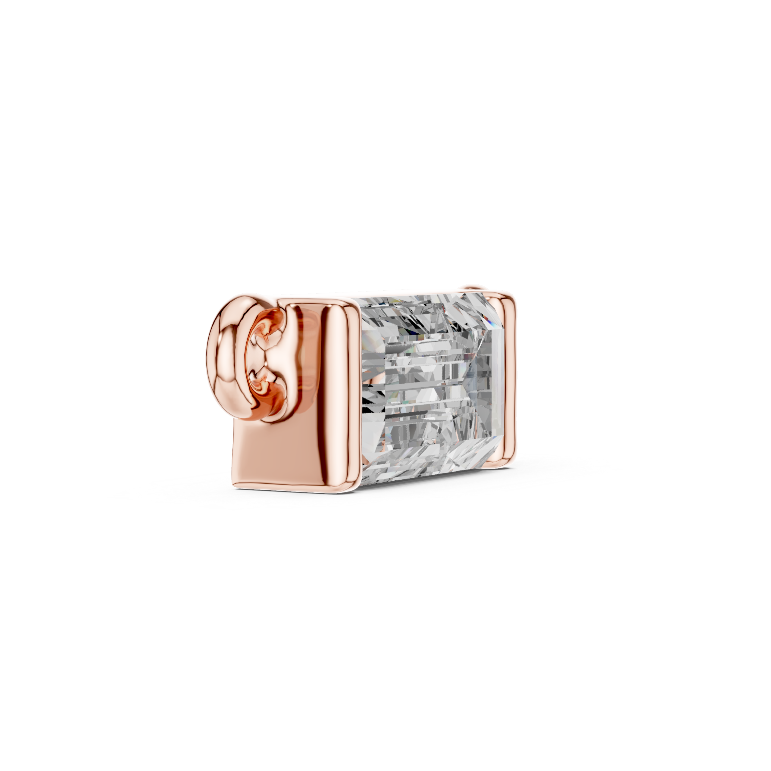 Emerald Cut Diamond Pendant Design - Image 3