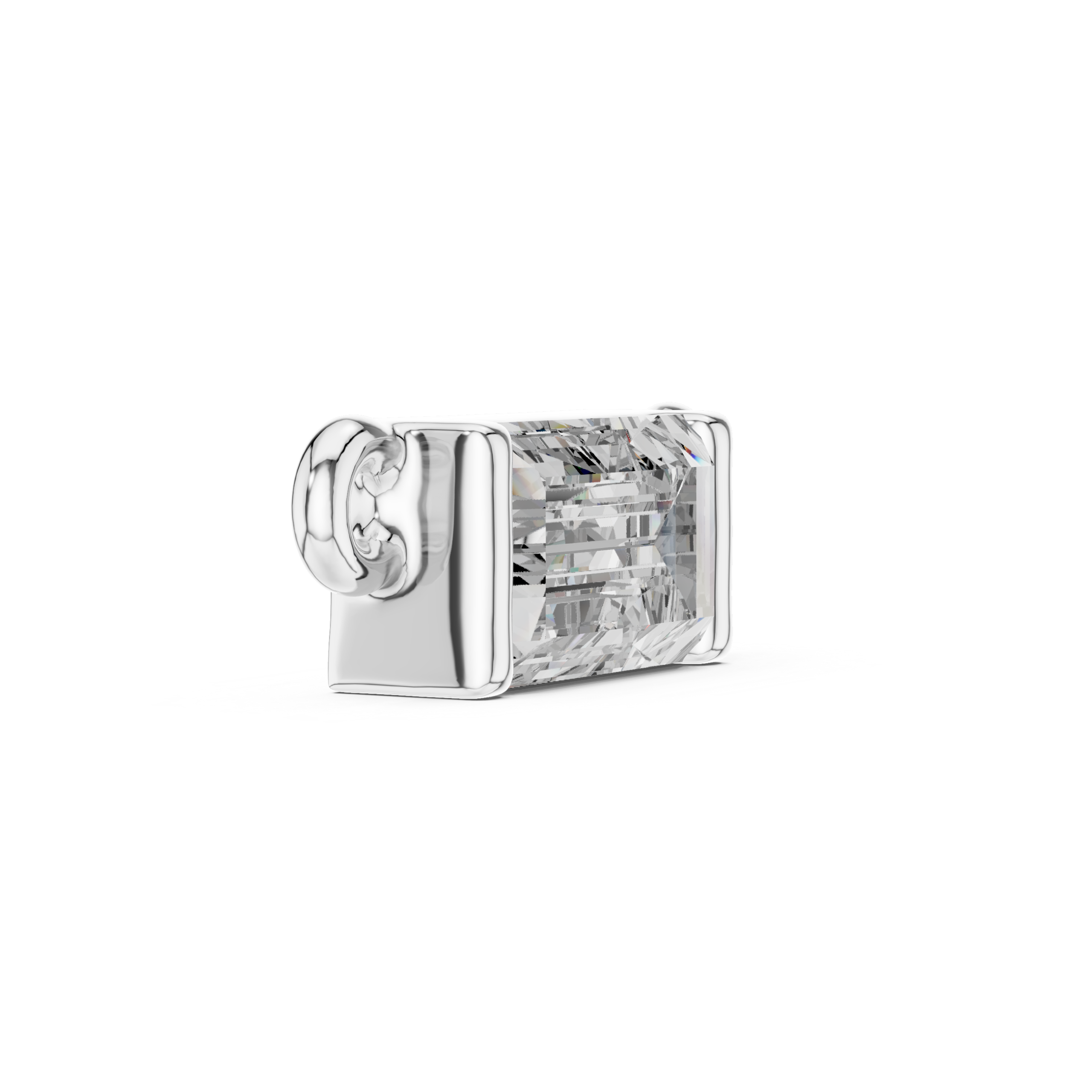 Emerald Cut Diamond Pendant Design - Image 7