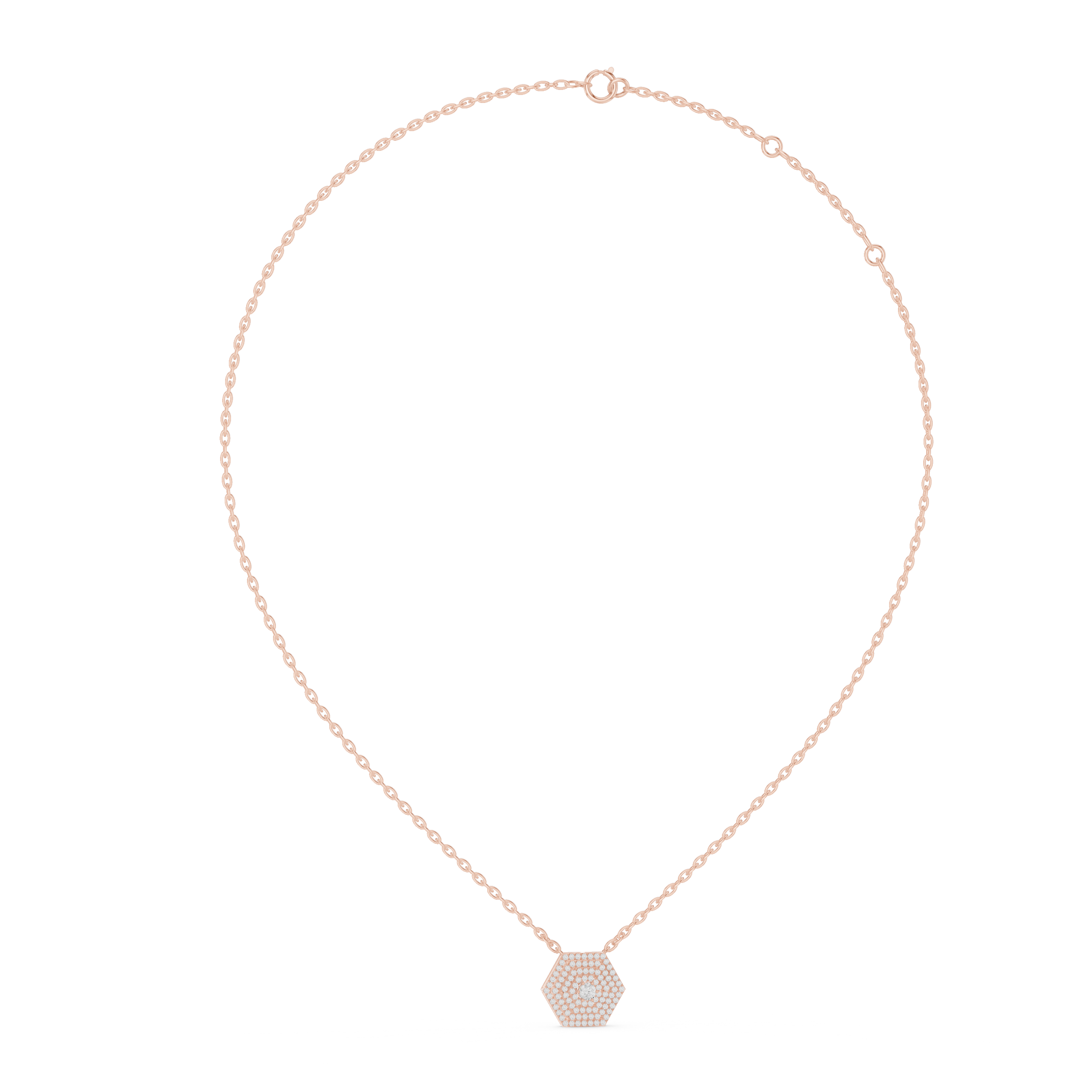 Hexagon Diamond Pendant Design