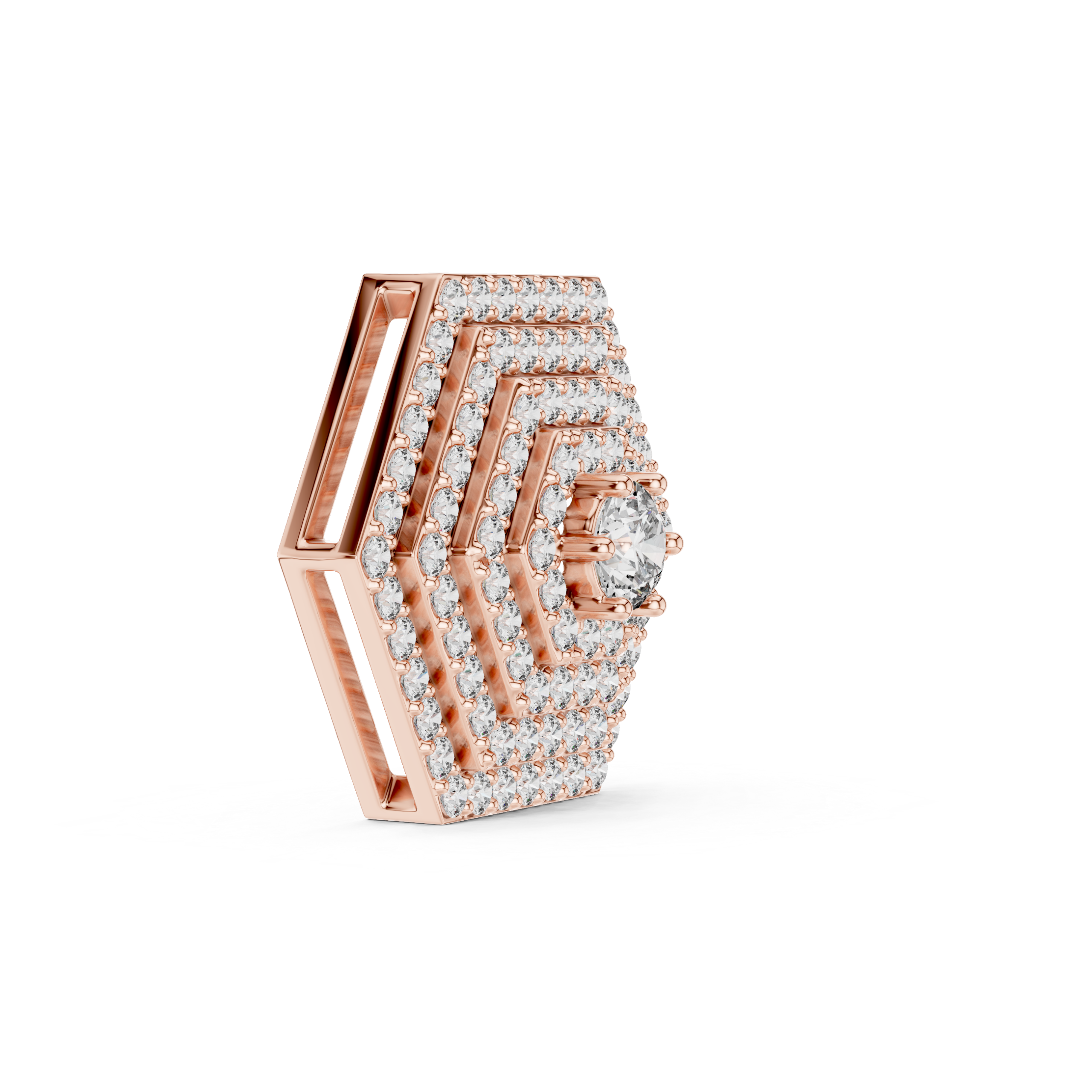 Hexagon Diamond Pendant Design - Image 3