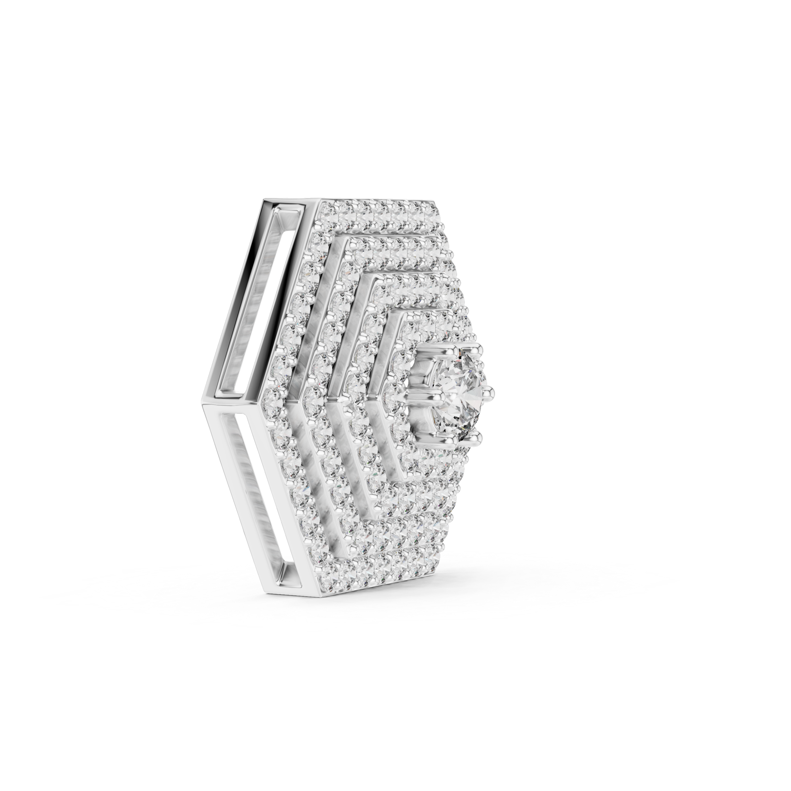 Hexagon Diamond Pendant Design - Image 7