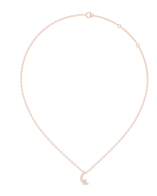 Luna Glow Diamond Crescent Pendant