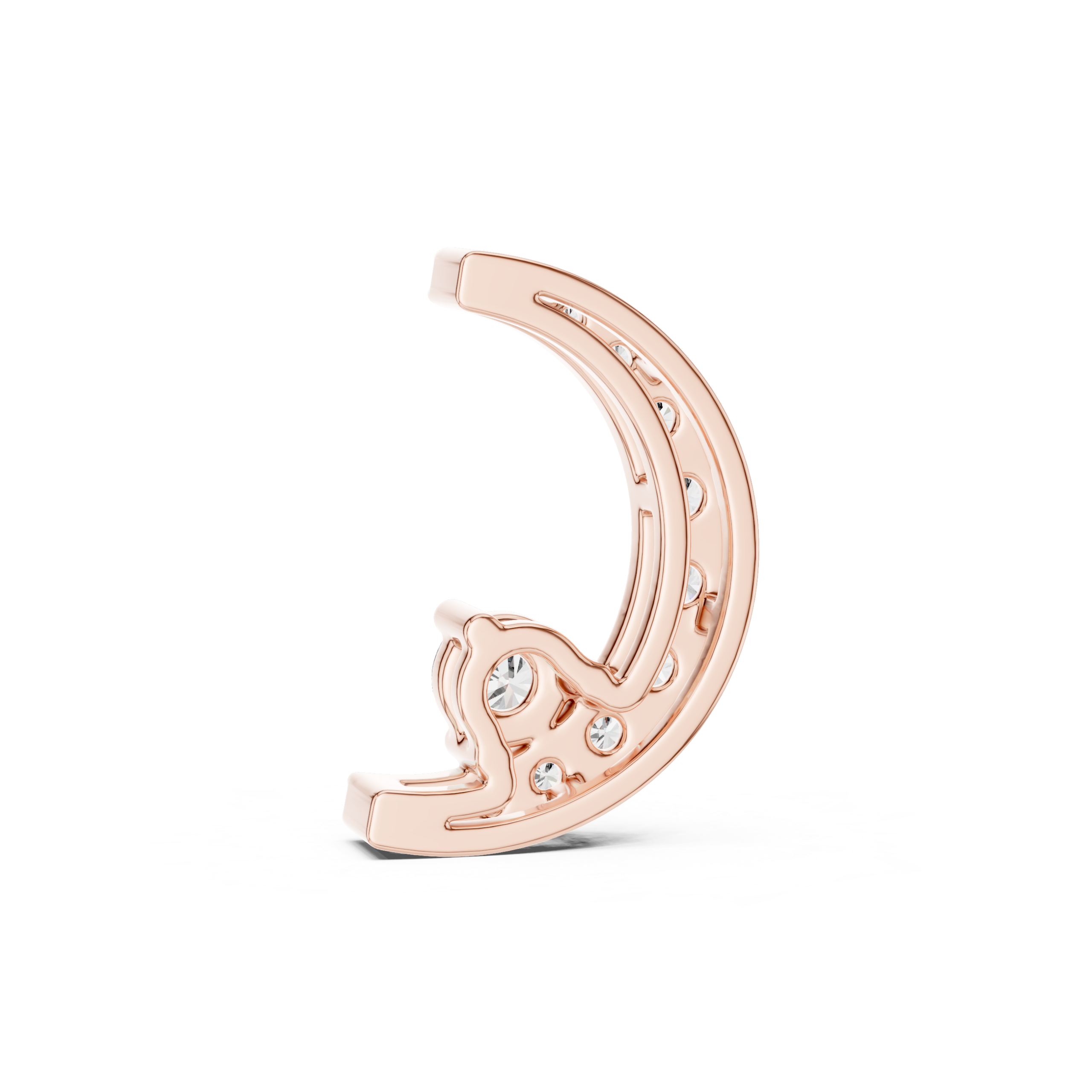 Luna Glow Diamond Crescent Pendant - Image 4
