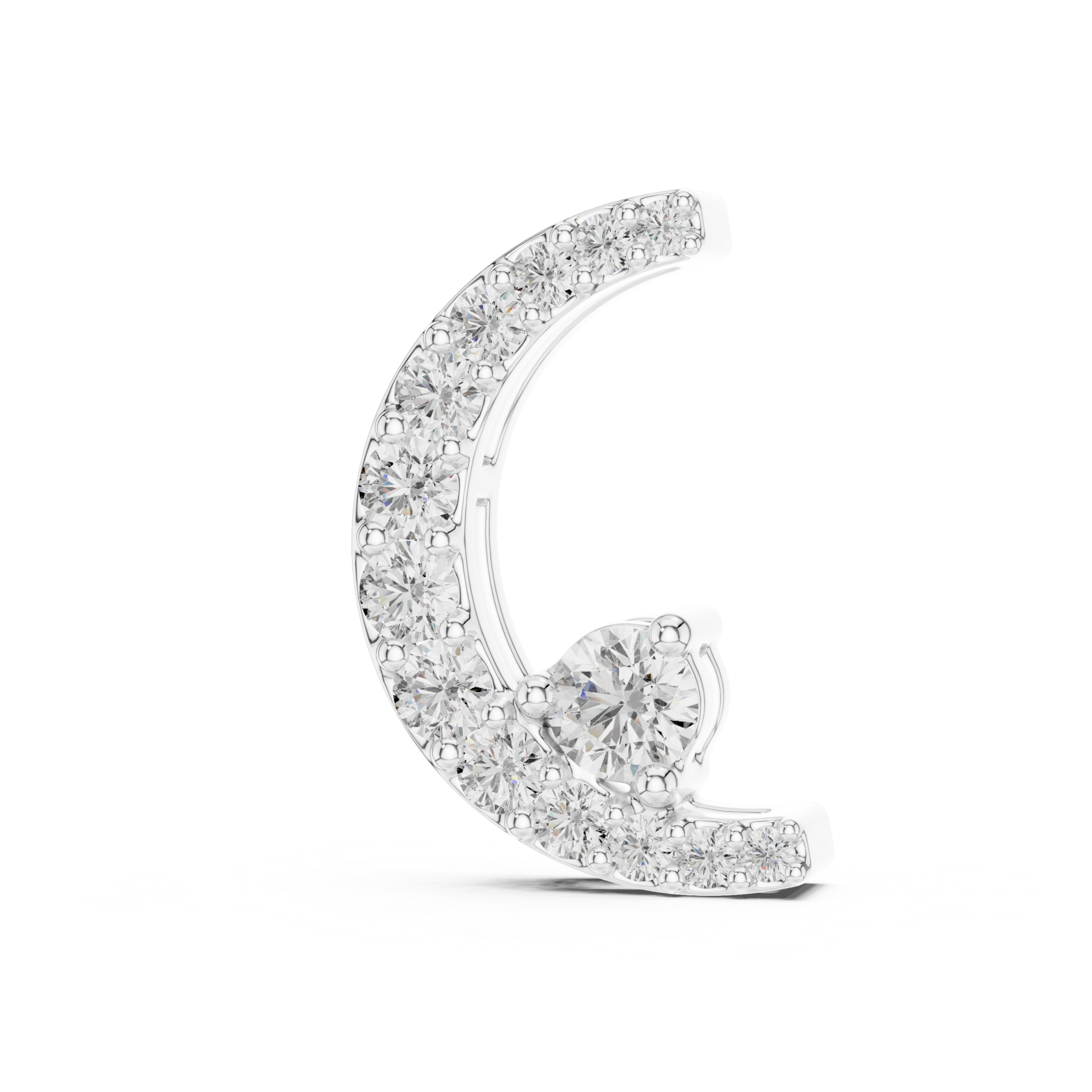 Luna Glow Diamond Crescent Pendant - Image 6