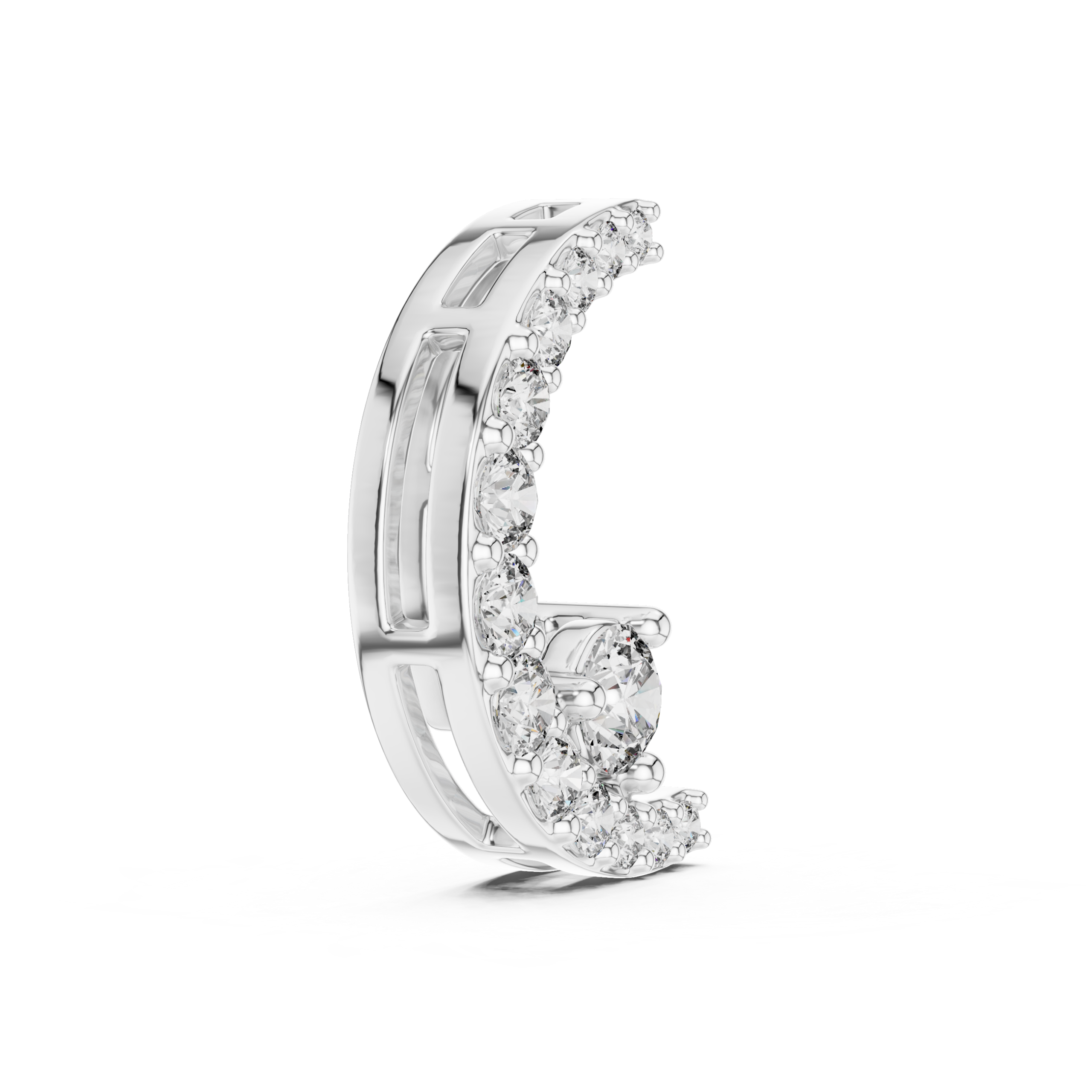 Luna Glow Diamond Crescent Pendant - Image 7