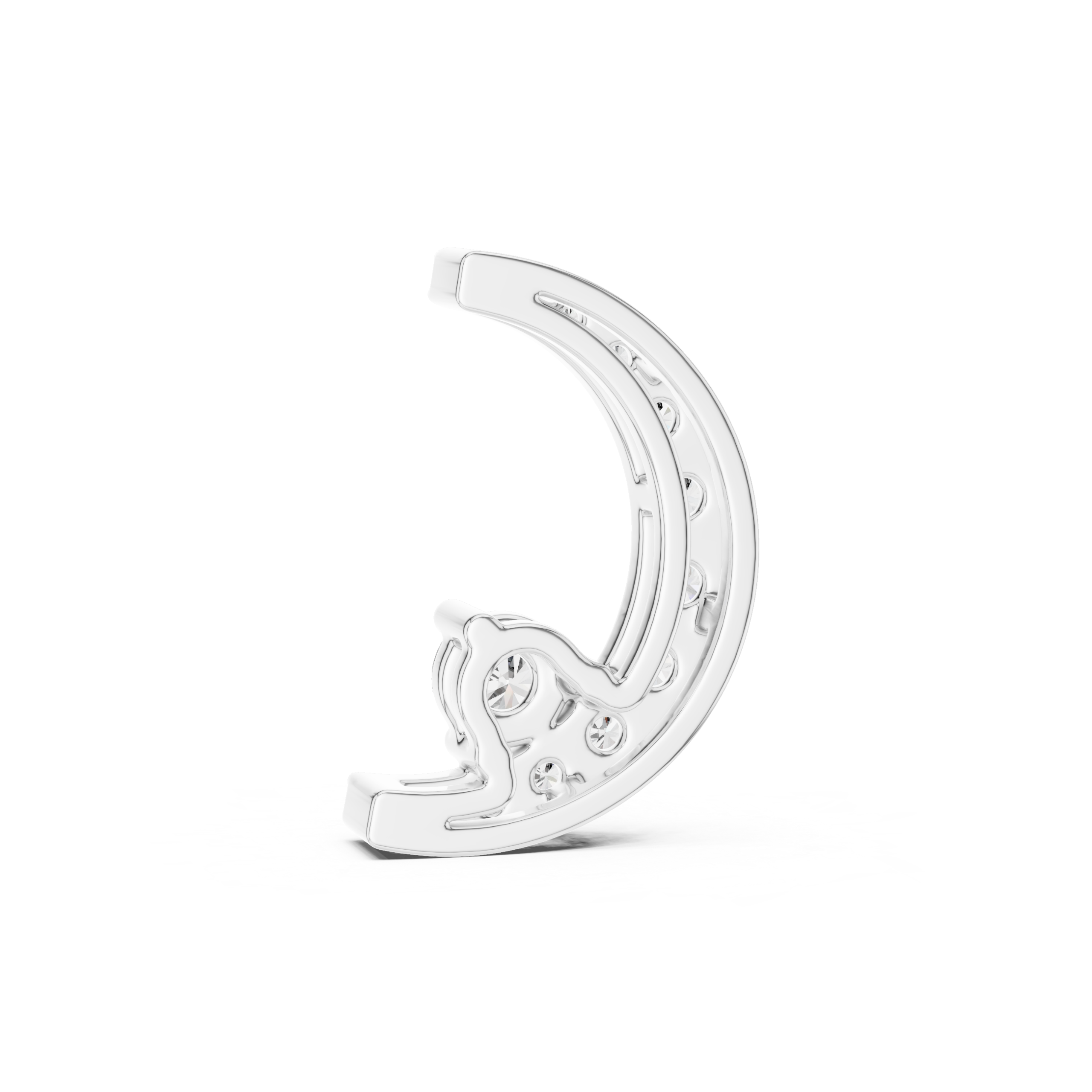 Luna Glow Diamond Crescent Pendant - Image 8