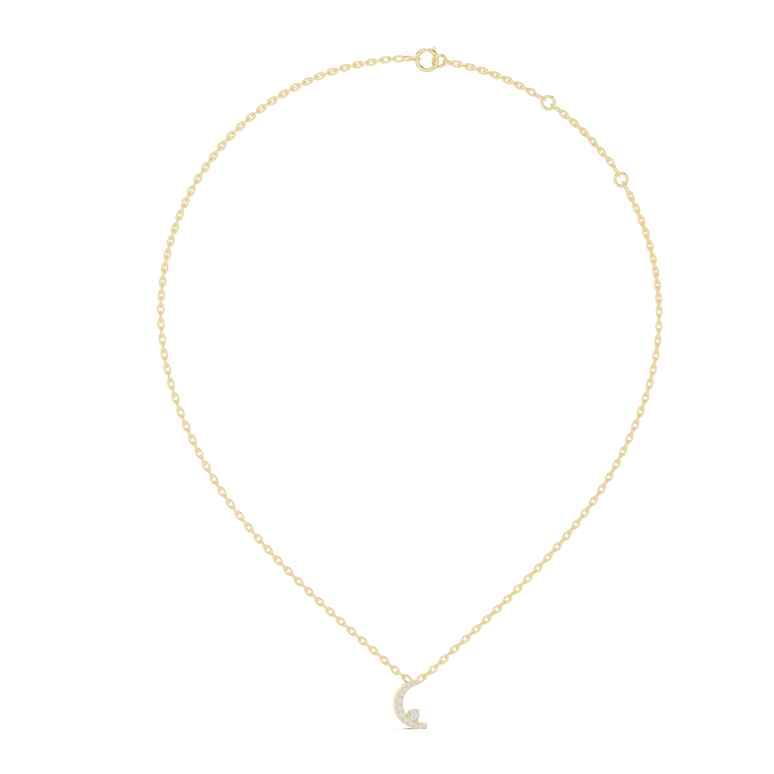 Luna Glow Diamond Crescent Pendant - Image 9