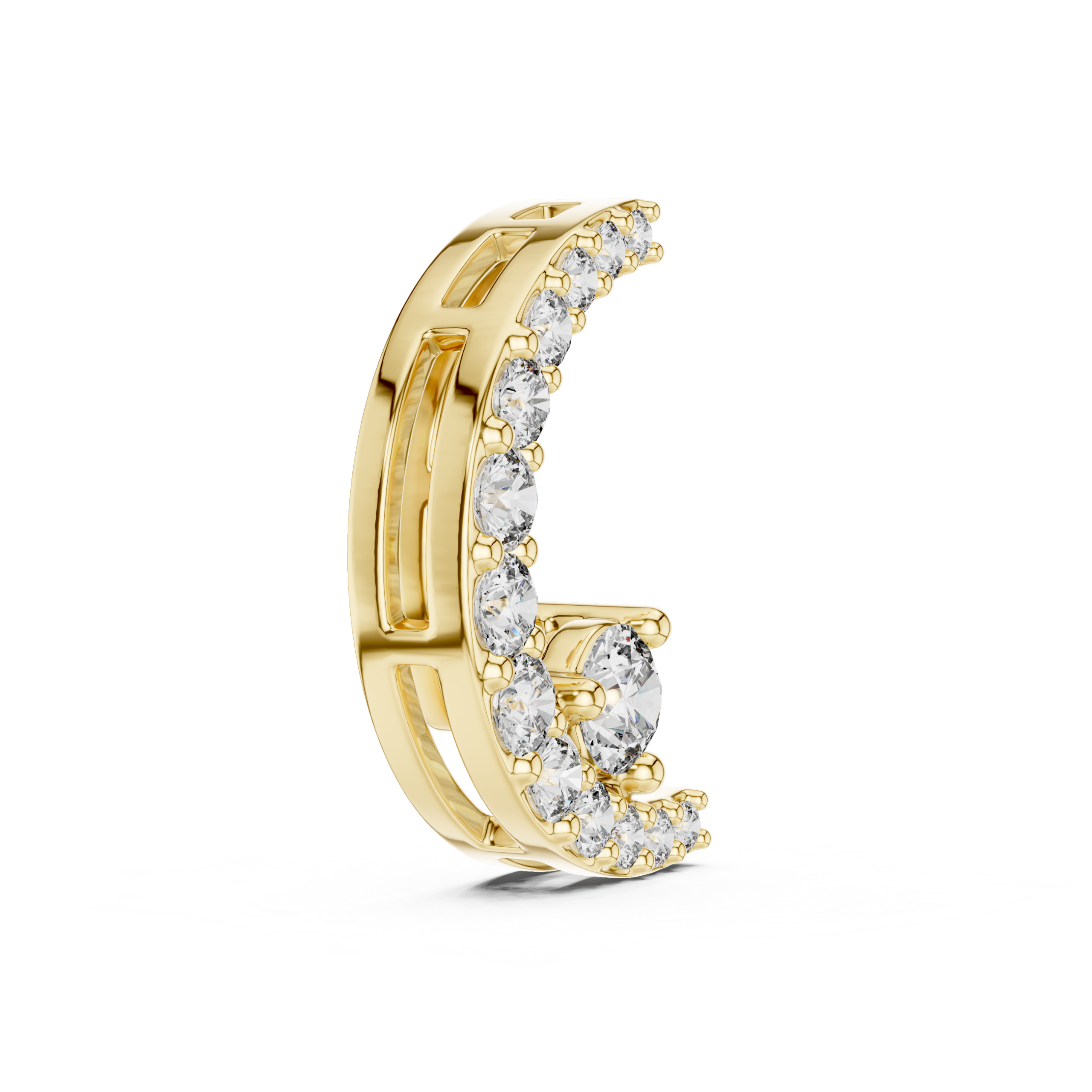 Luna Glow Diamond Crescent Pendant - Image 11