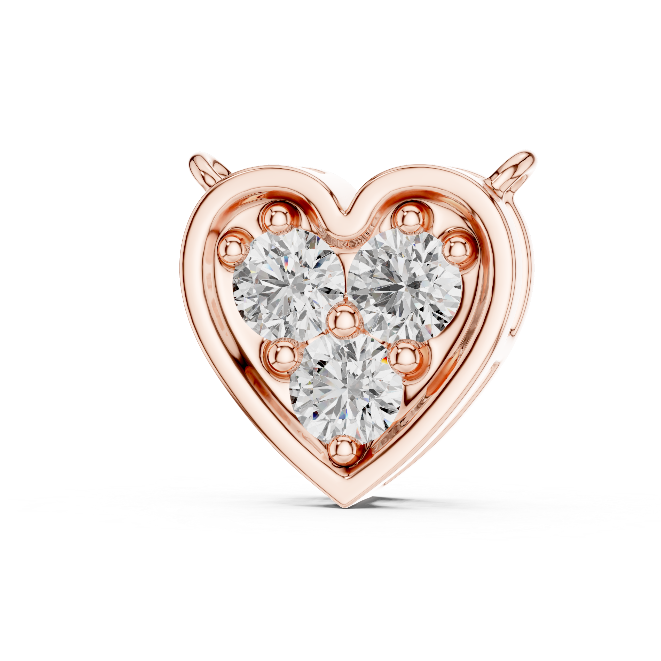 Trinity Heart Diamond Pendant - Image 6