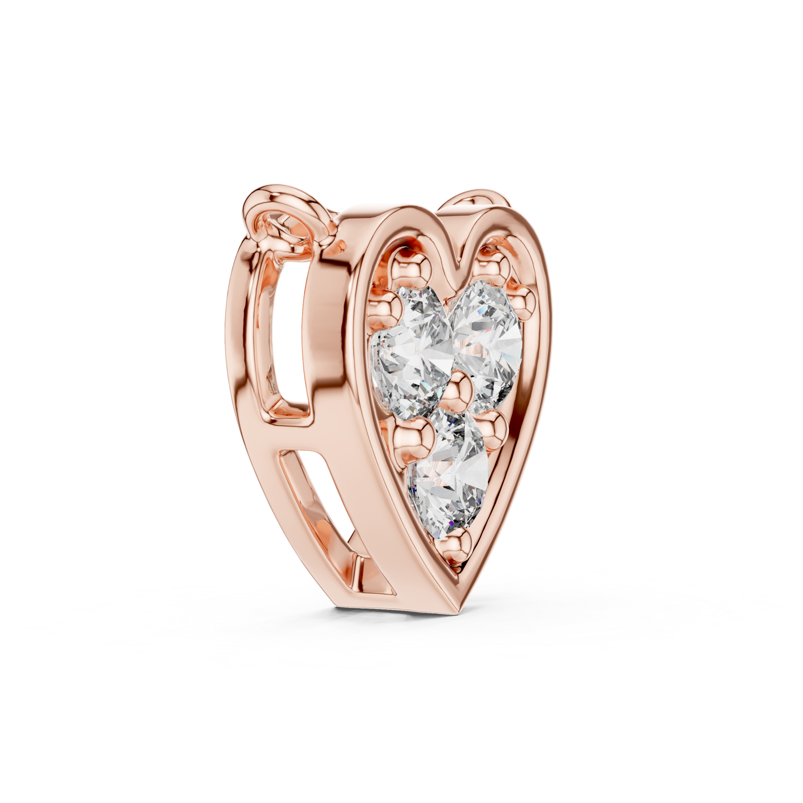 Trinity Heart Diamond Pendant - Image 7