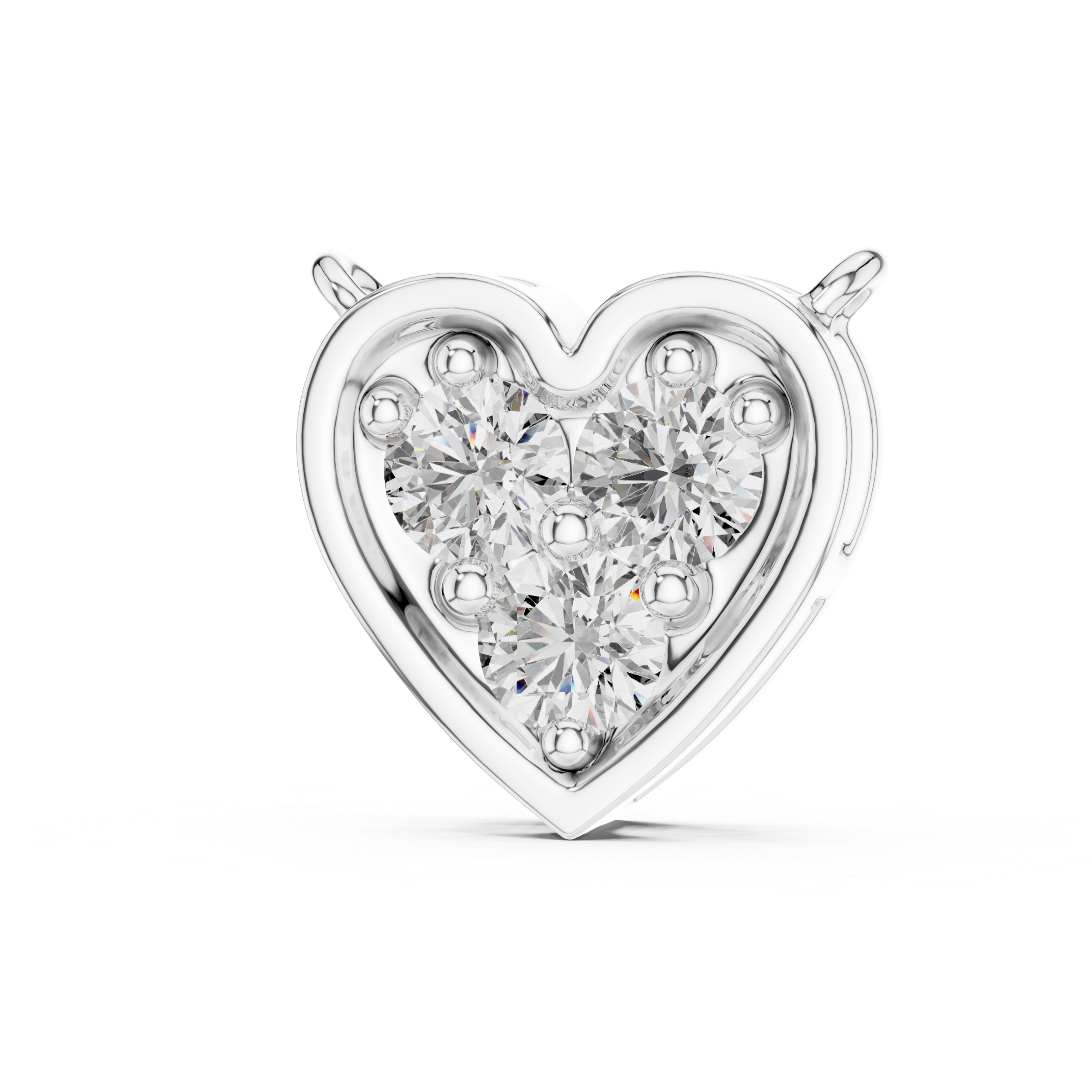Trinity Heart Diamond Pendant - Image 10