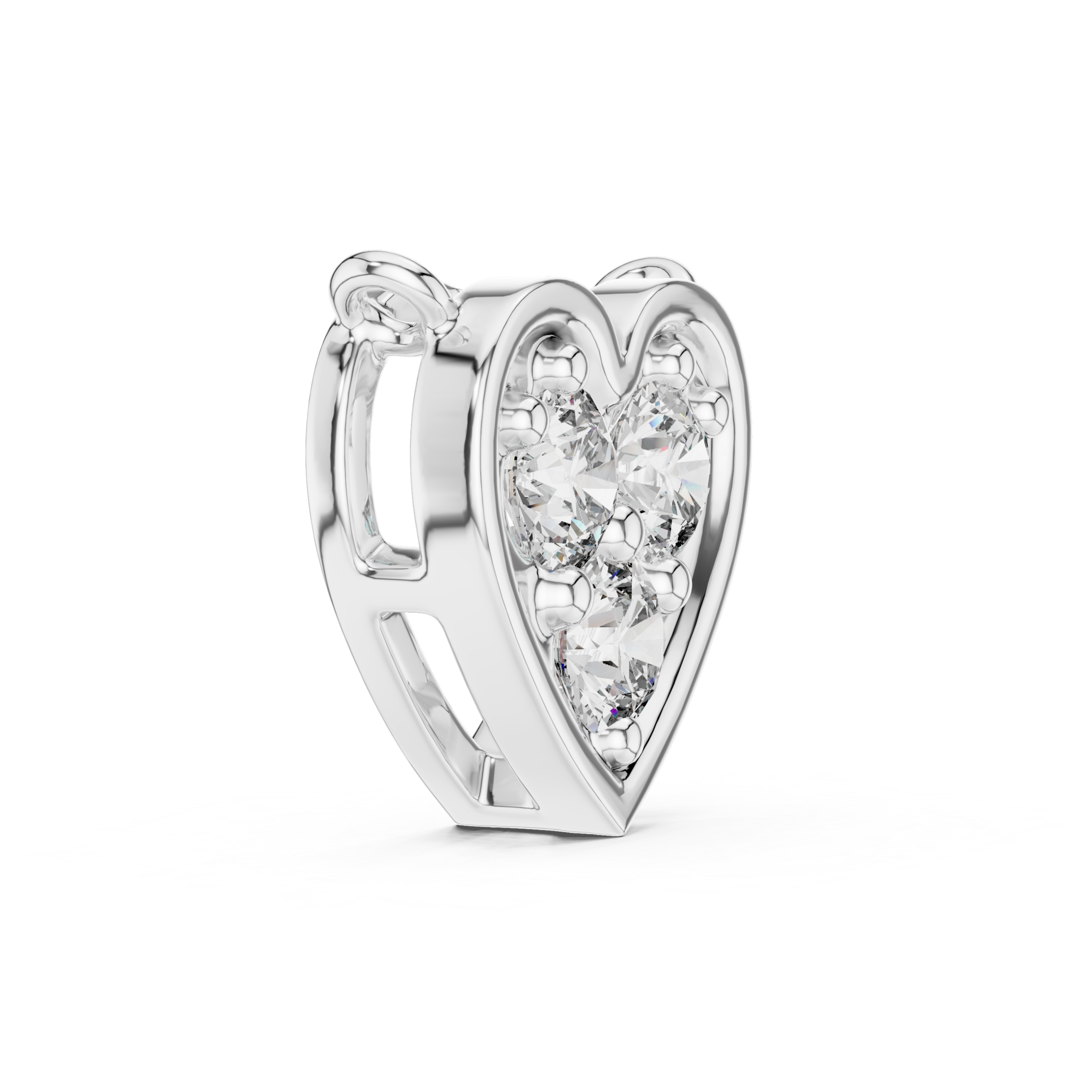 Trinity Heart Diamond Pendant - Image 11