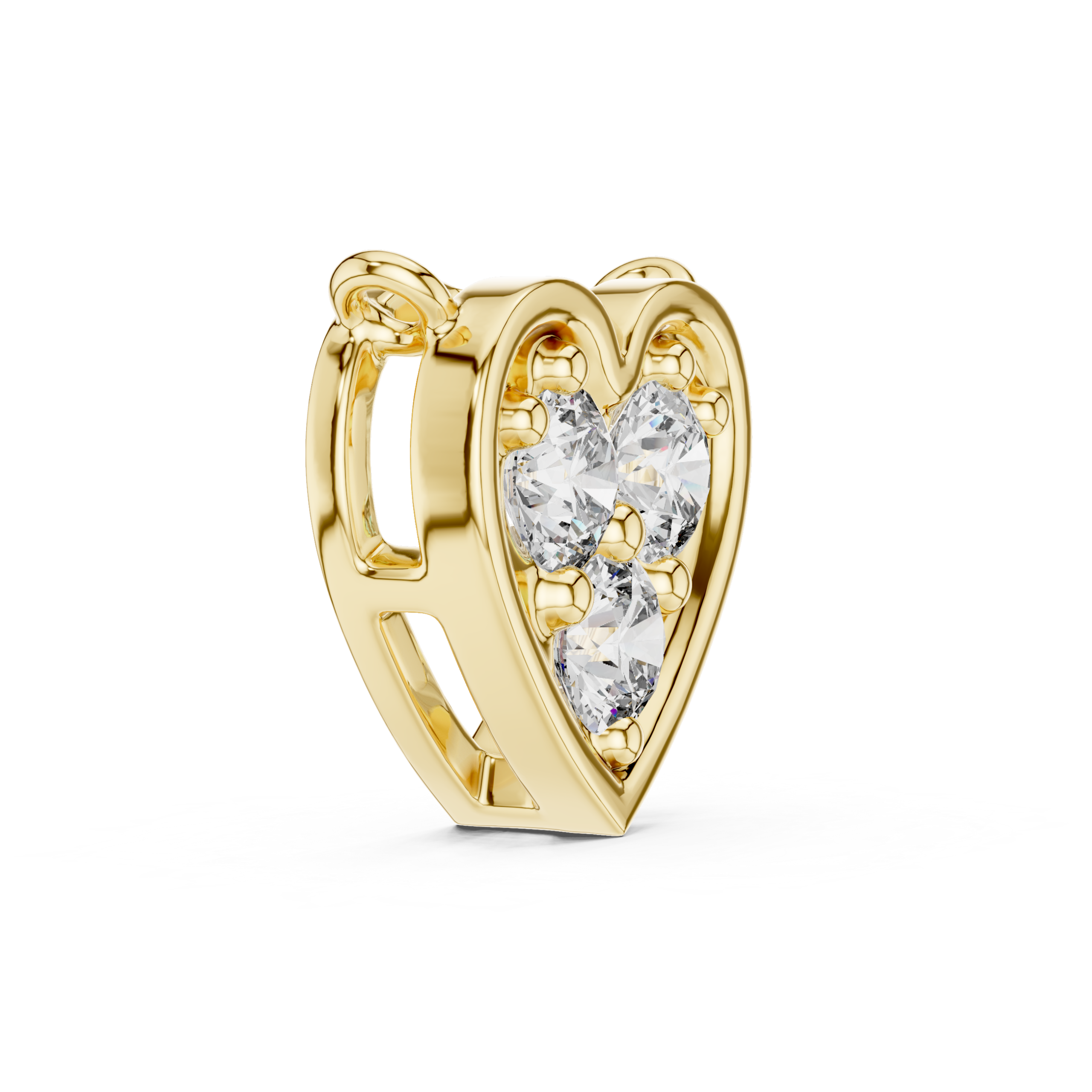 Trinity Heart Diamond Pendant - Image 3