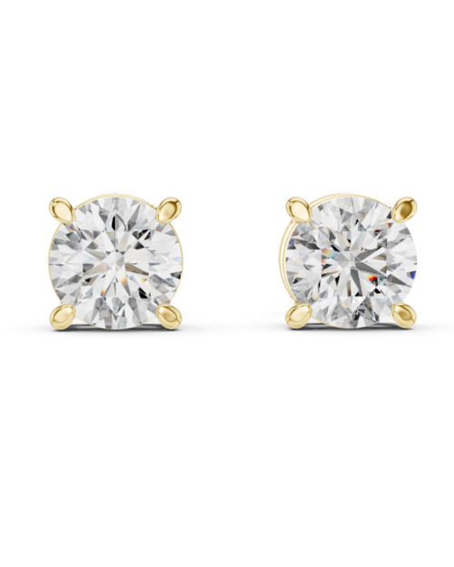 Classic Solitaire Diamond Stud Earrings Design