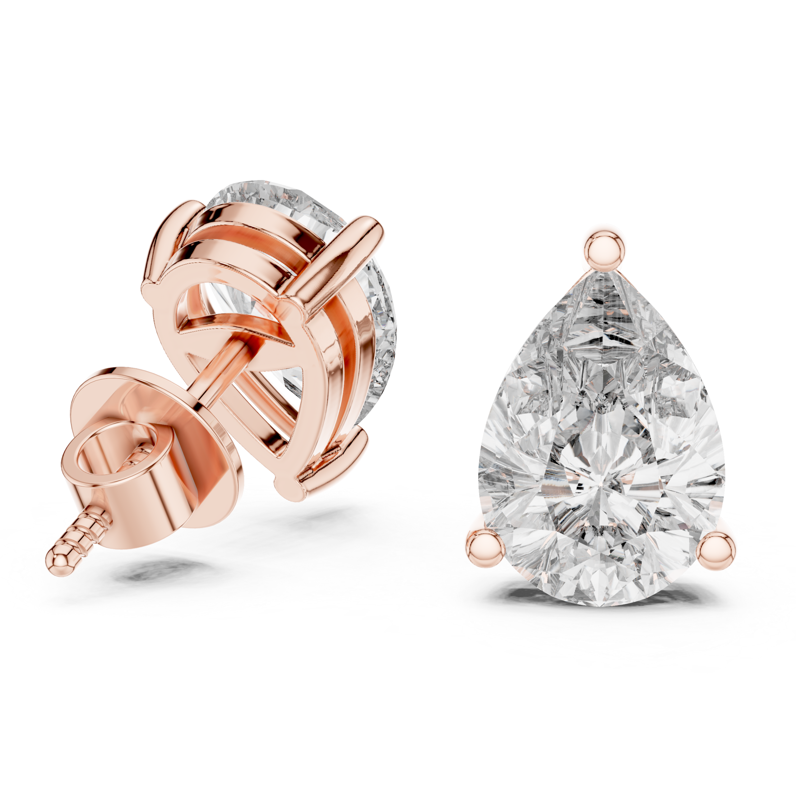 Pear Royale Stud Earrings Design - Image 2