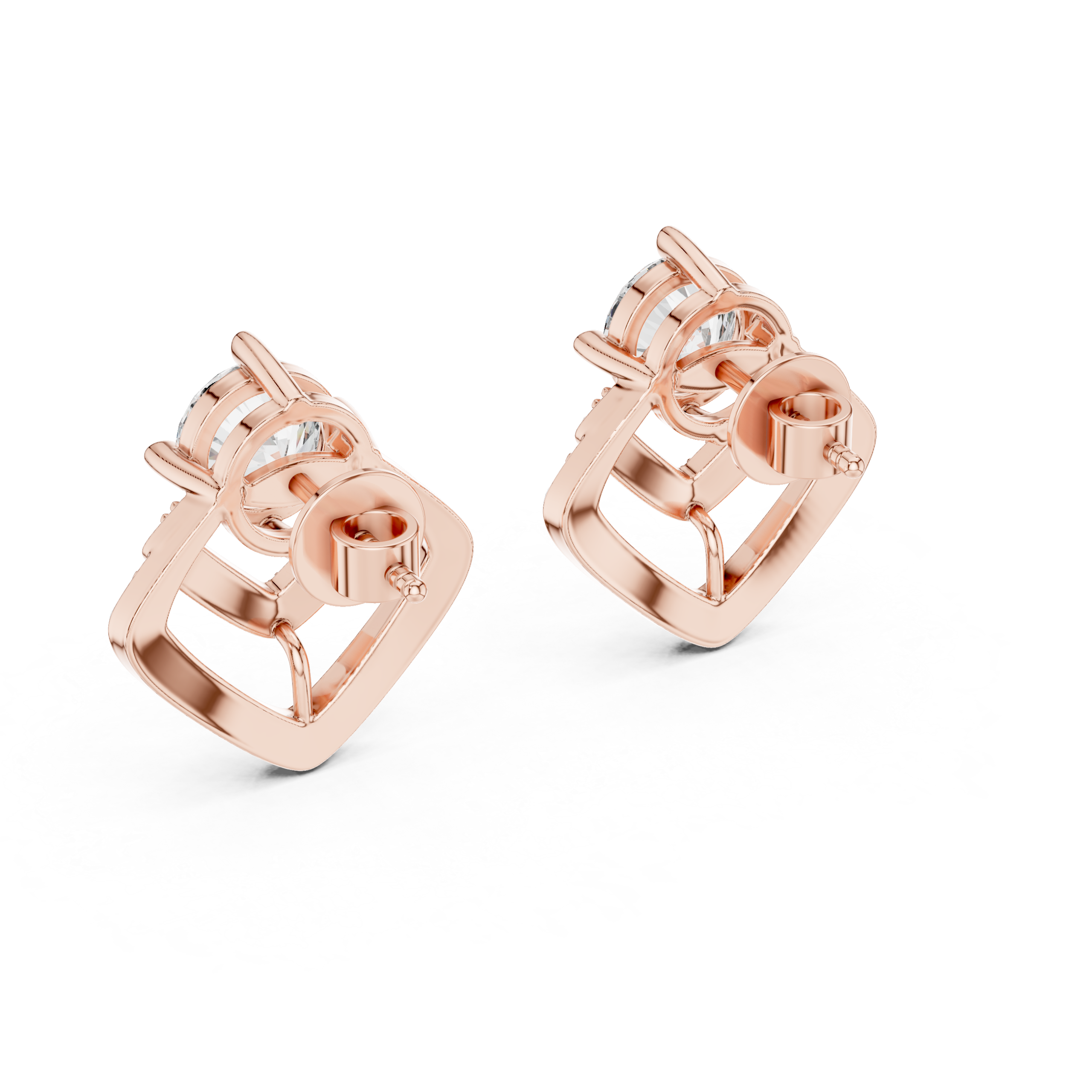 Radiant Chevron Stud Earrings Design - Image 3
