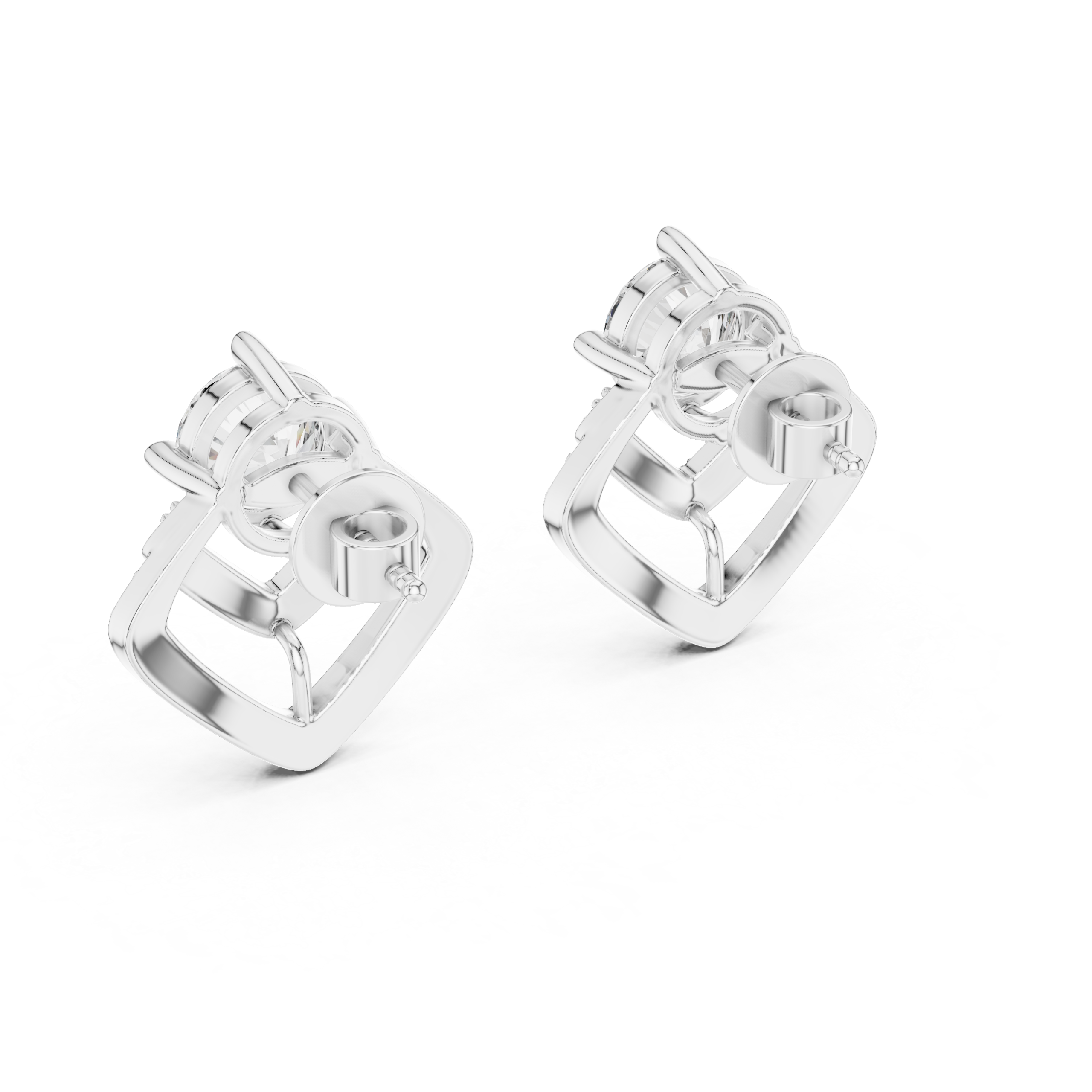 Radiant Chevron Stud Earrings Design - Image 5