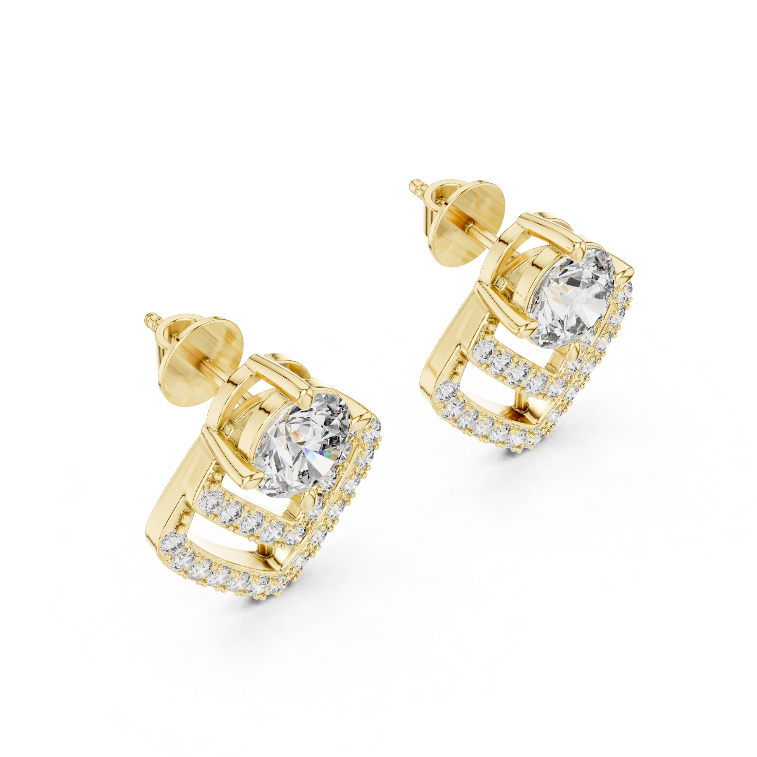 Radiant Chevron Stud Earrings Design - Image 7