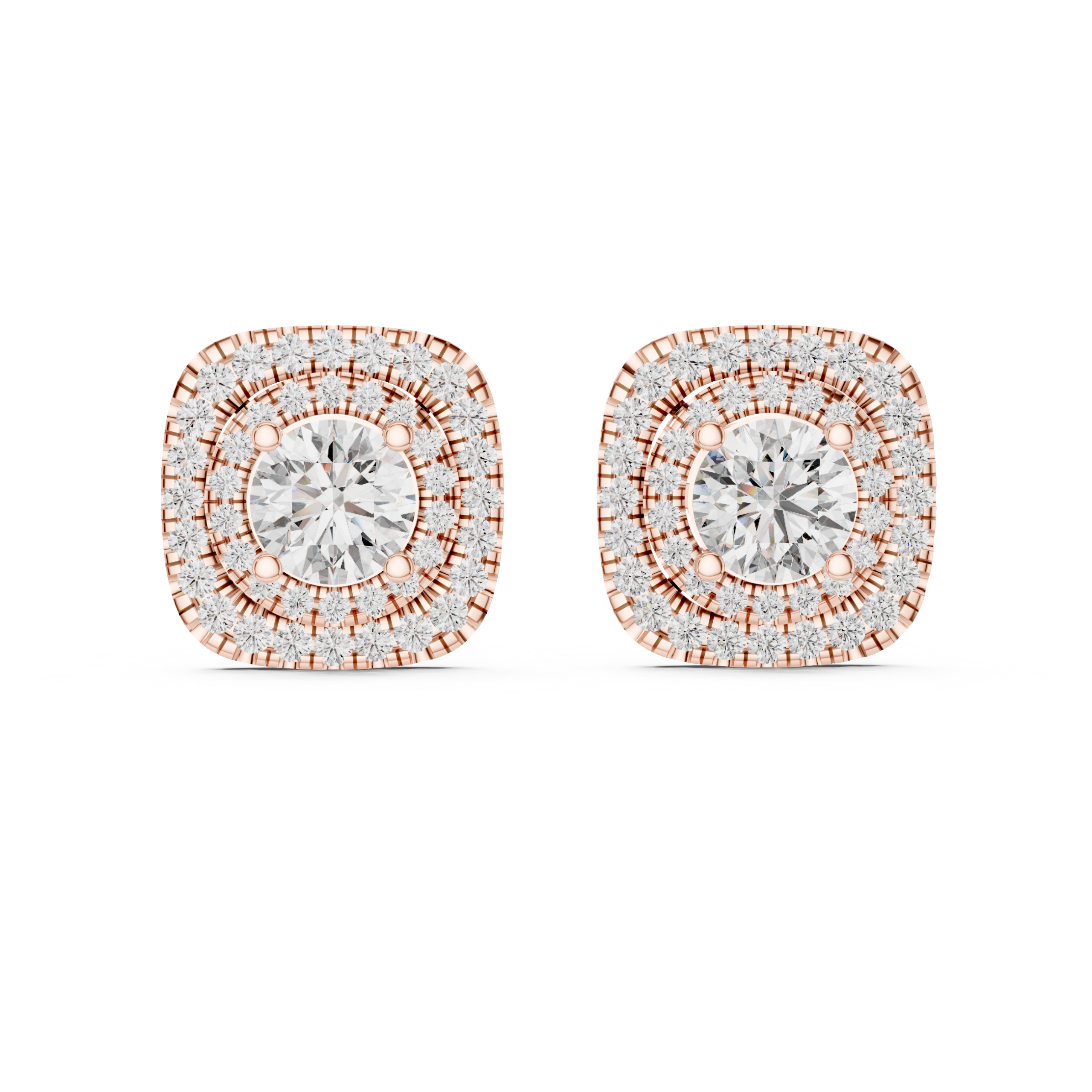 Royal Halo Stud Earrings Design