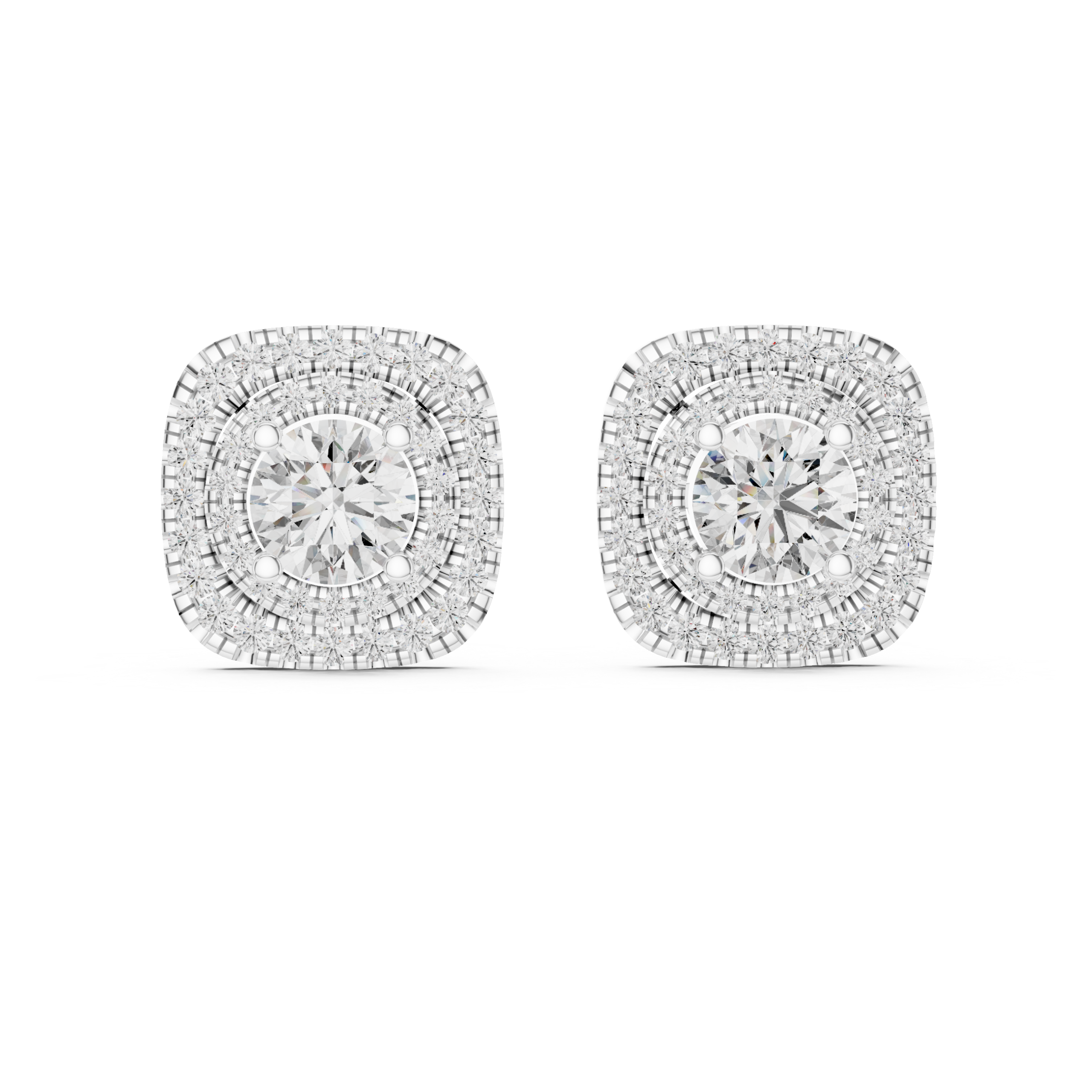 Royal Halo Stud Earrings Design - Image 6