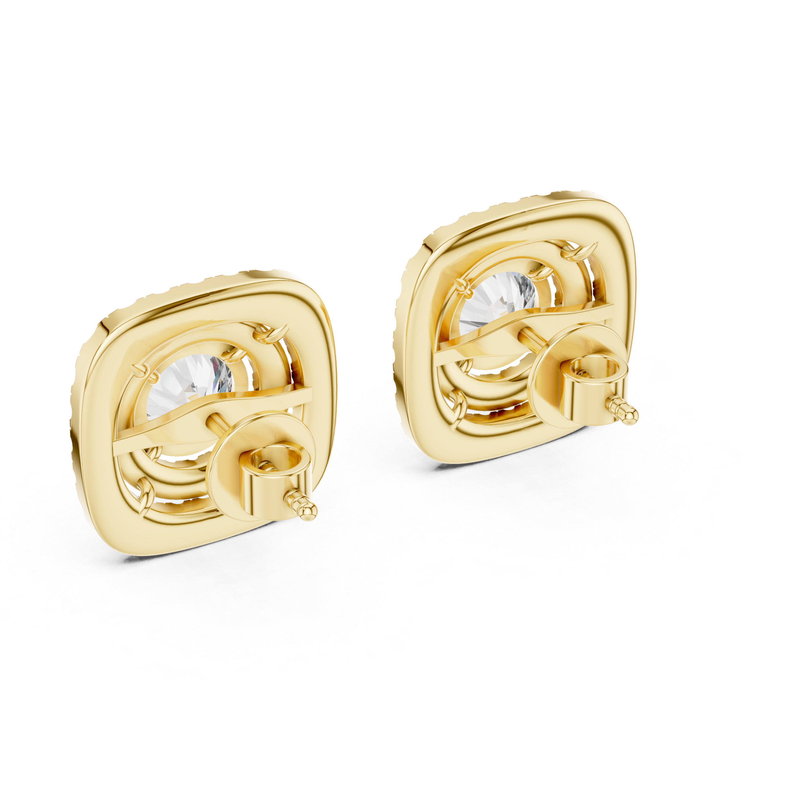 Royal Halo Stud Earrings Design - Image 8