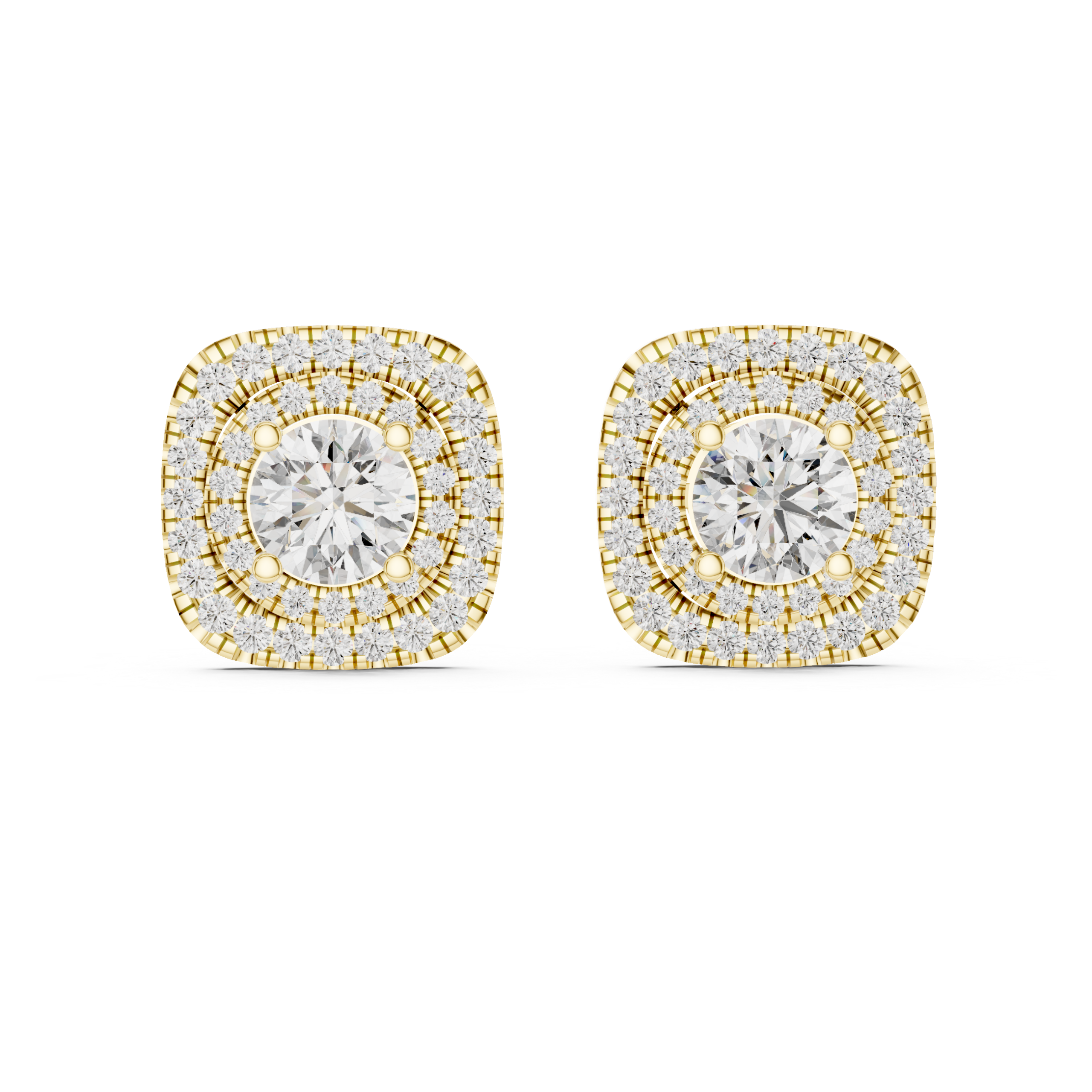 Royal Halo Stud Earrings Design - Image 9
