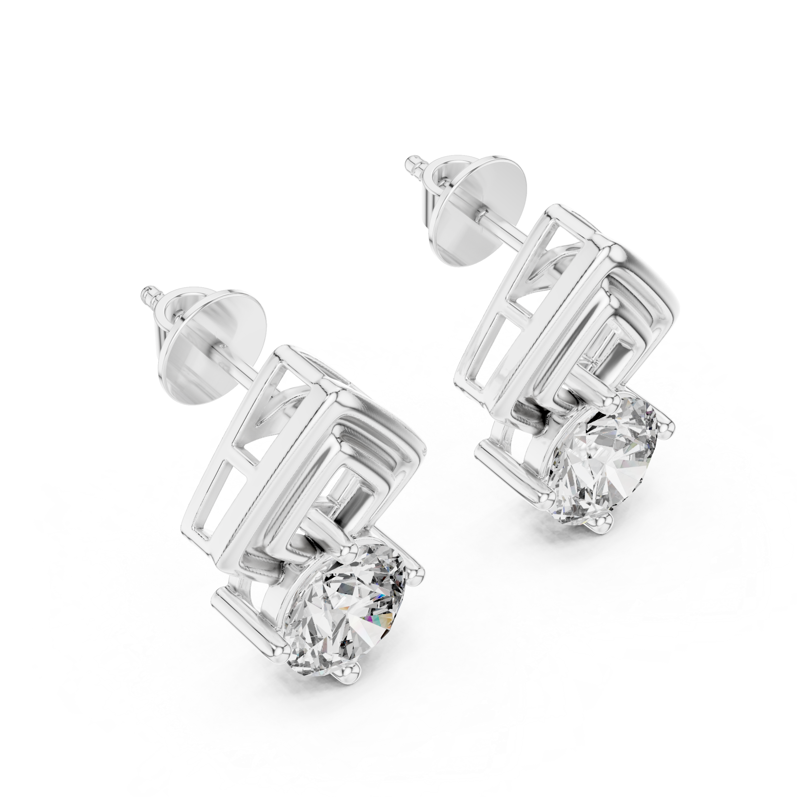 Golden Prism Stud Earrings Design - Image 6