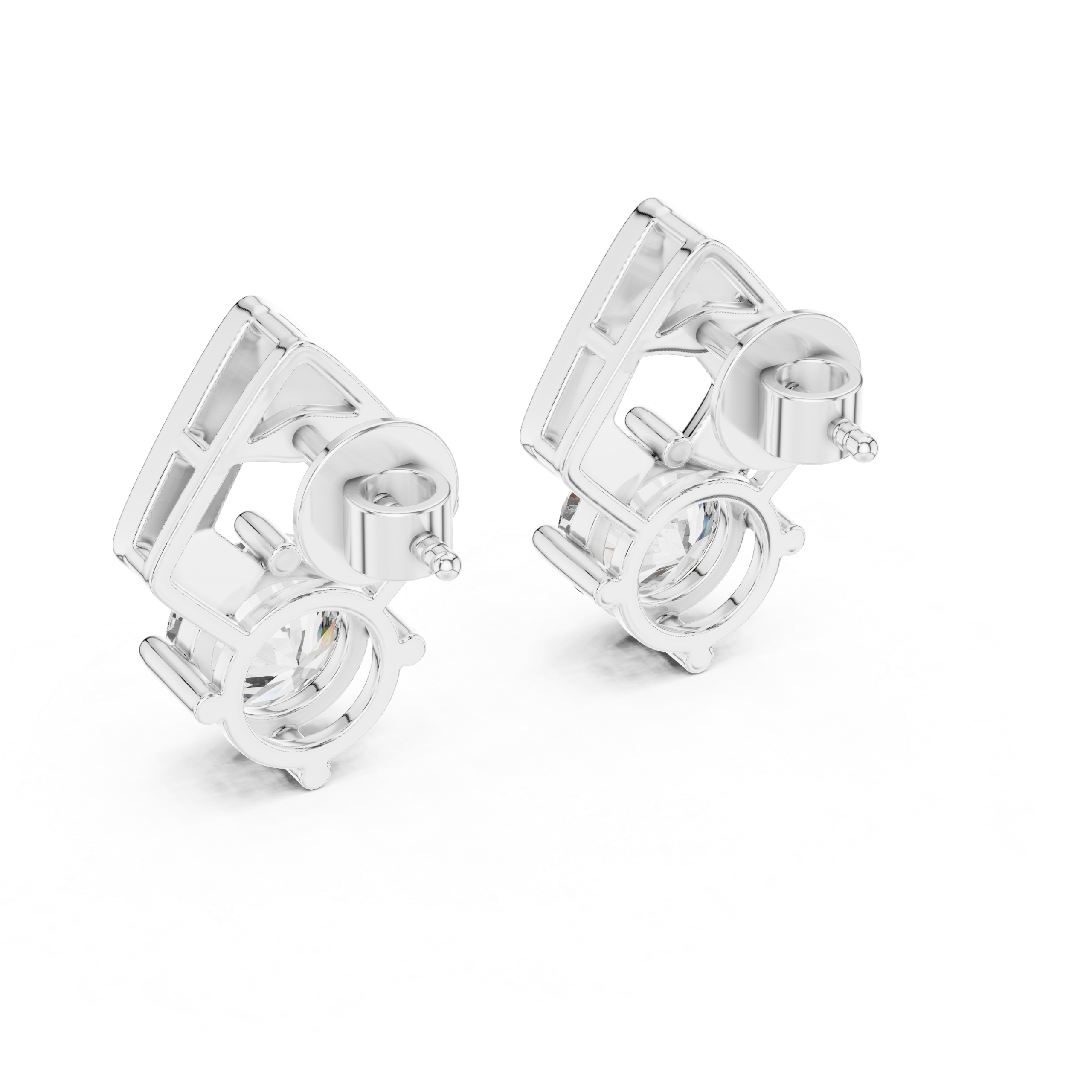 Golden Prism Stud Earrings Design - Image 7