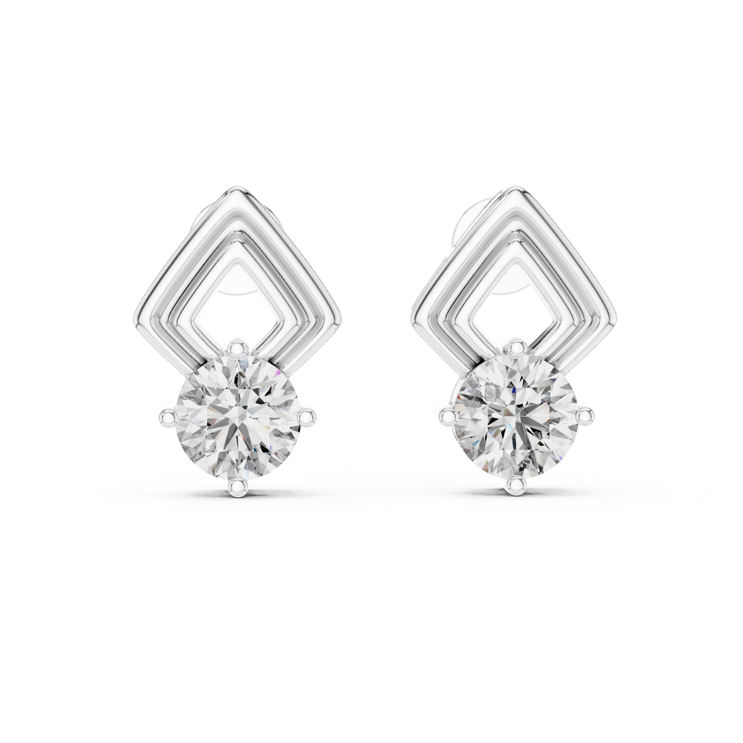 Golden Prism Stud Earrings Design - Image 5