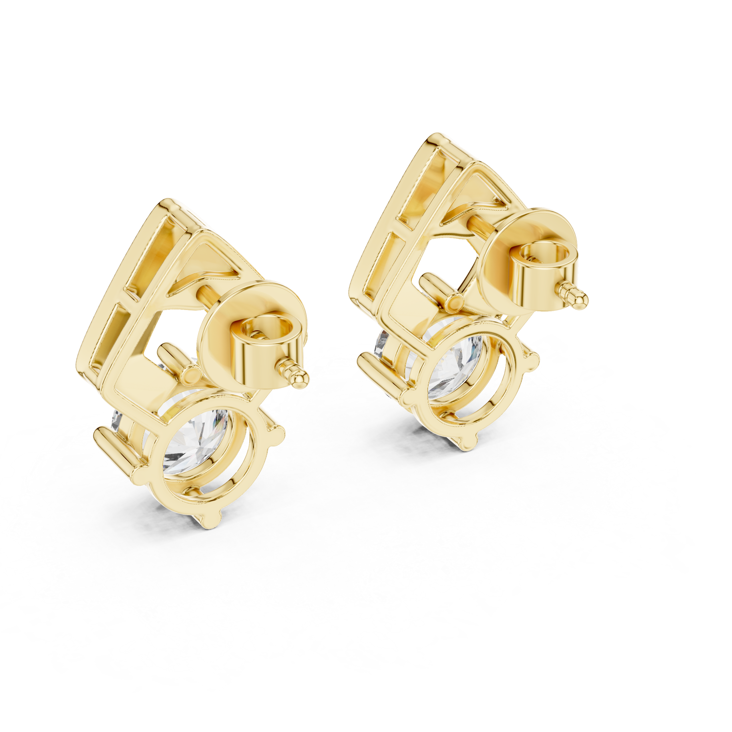 Golden Prism Stud Earrings Design - Image 9