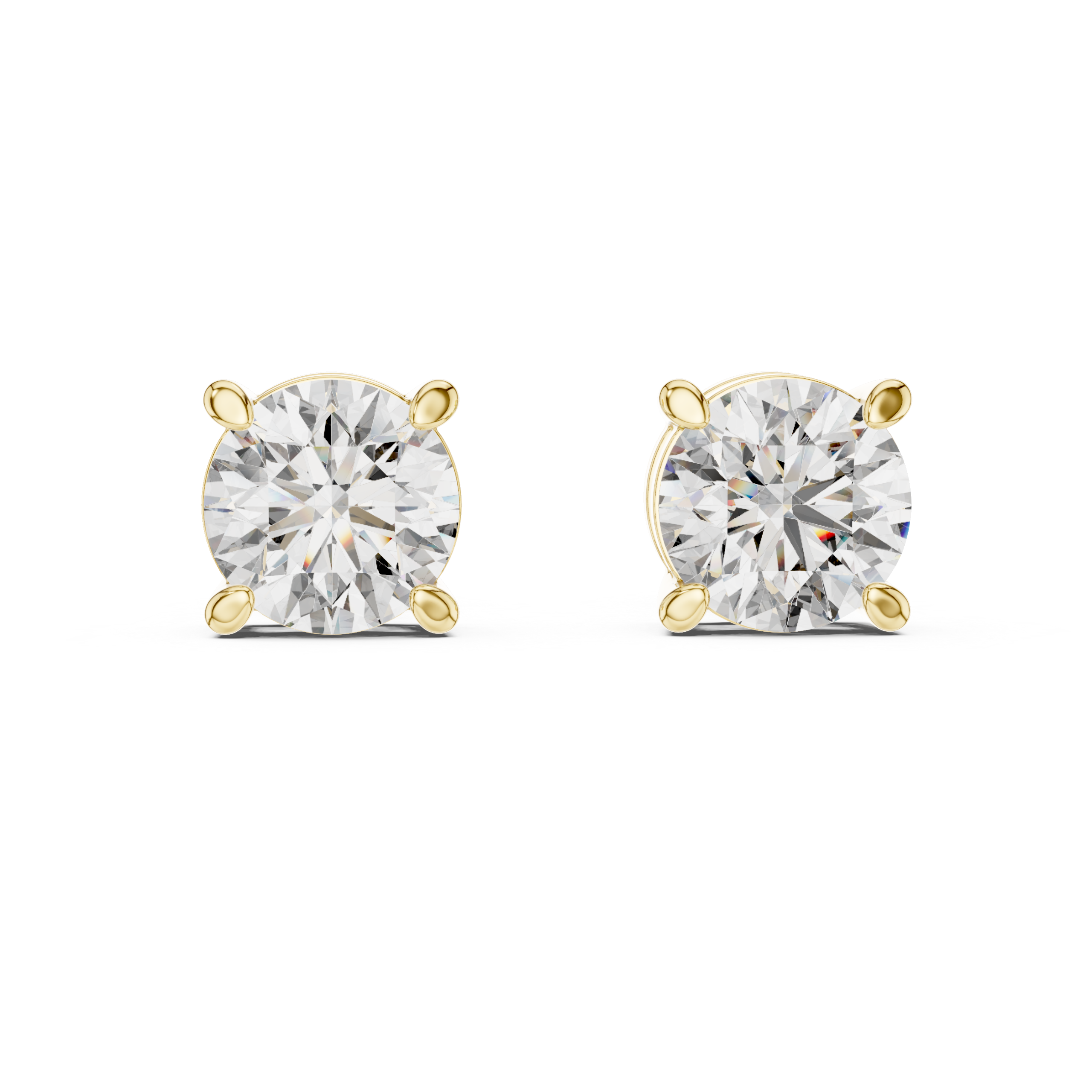 Classic Solitaire Diamond Stud Earrings Design - Image 10