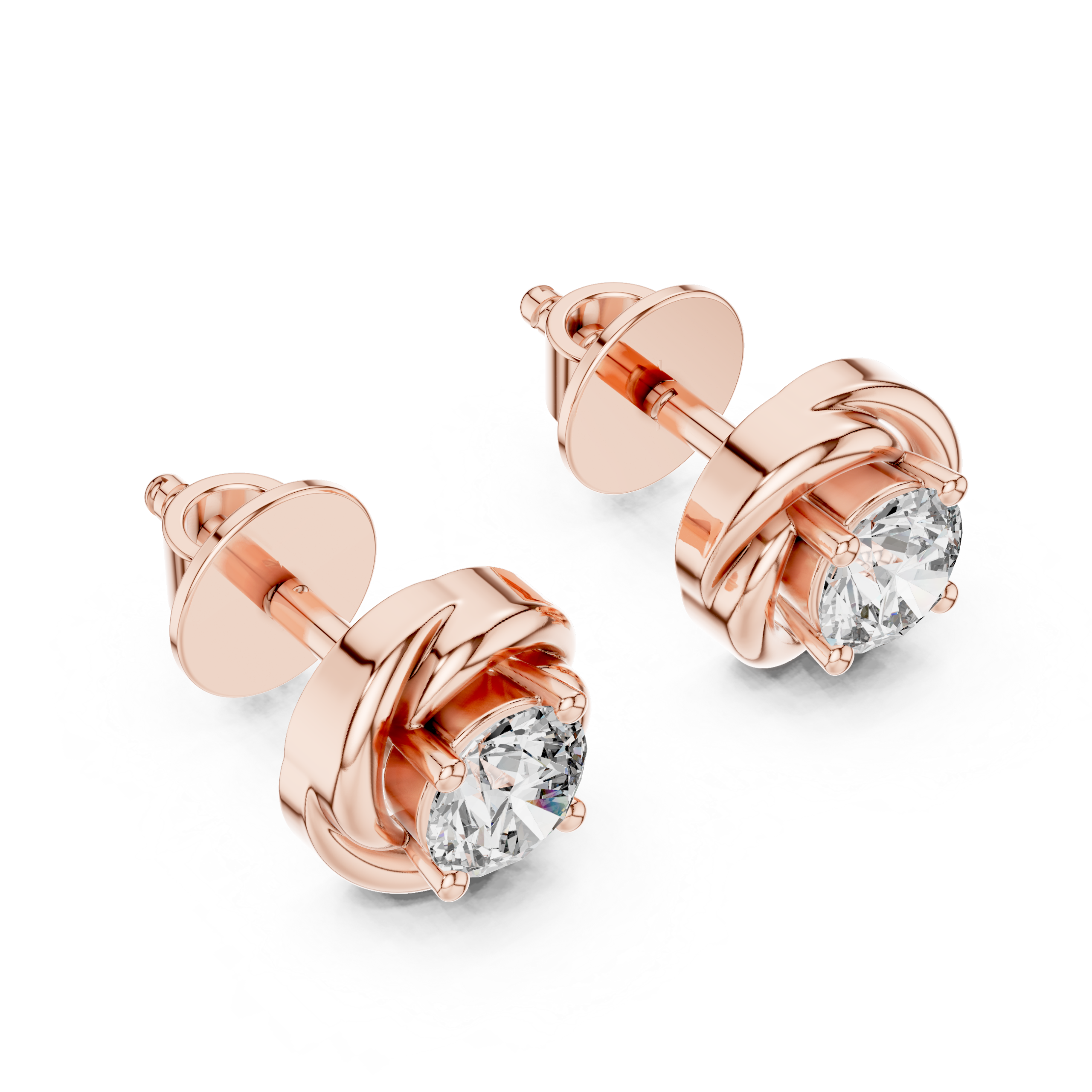 Eternal Swirl Stud Earrings Design - Image 2