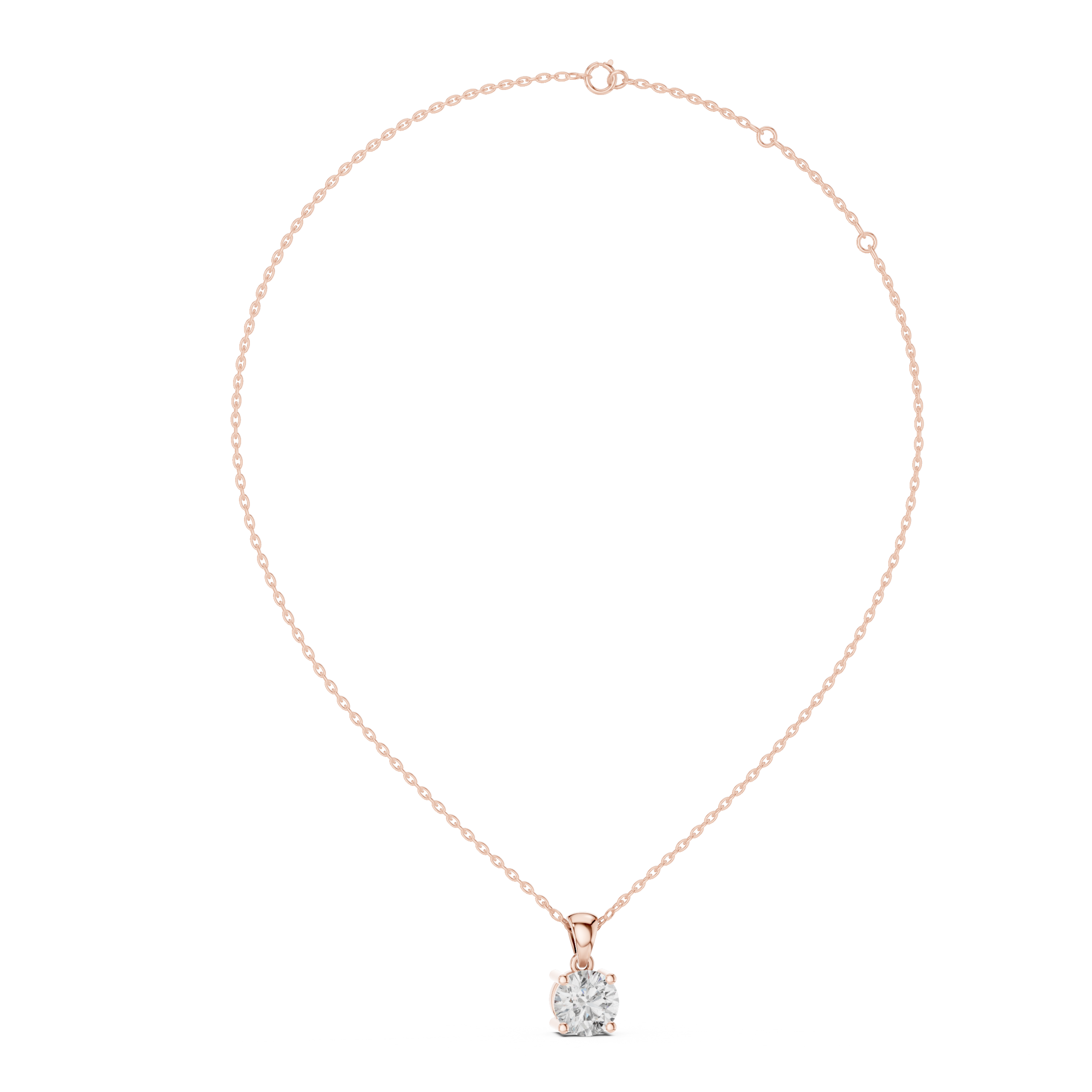 Classic Solitaire Diamond Pendant - Image 5