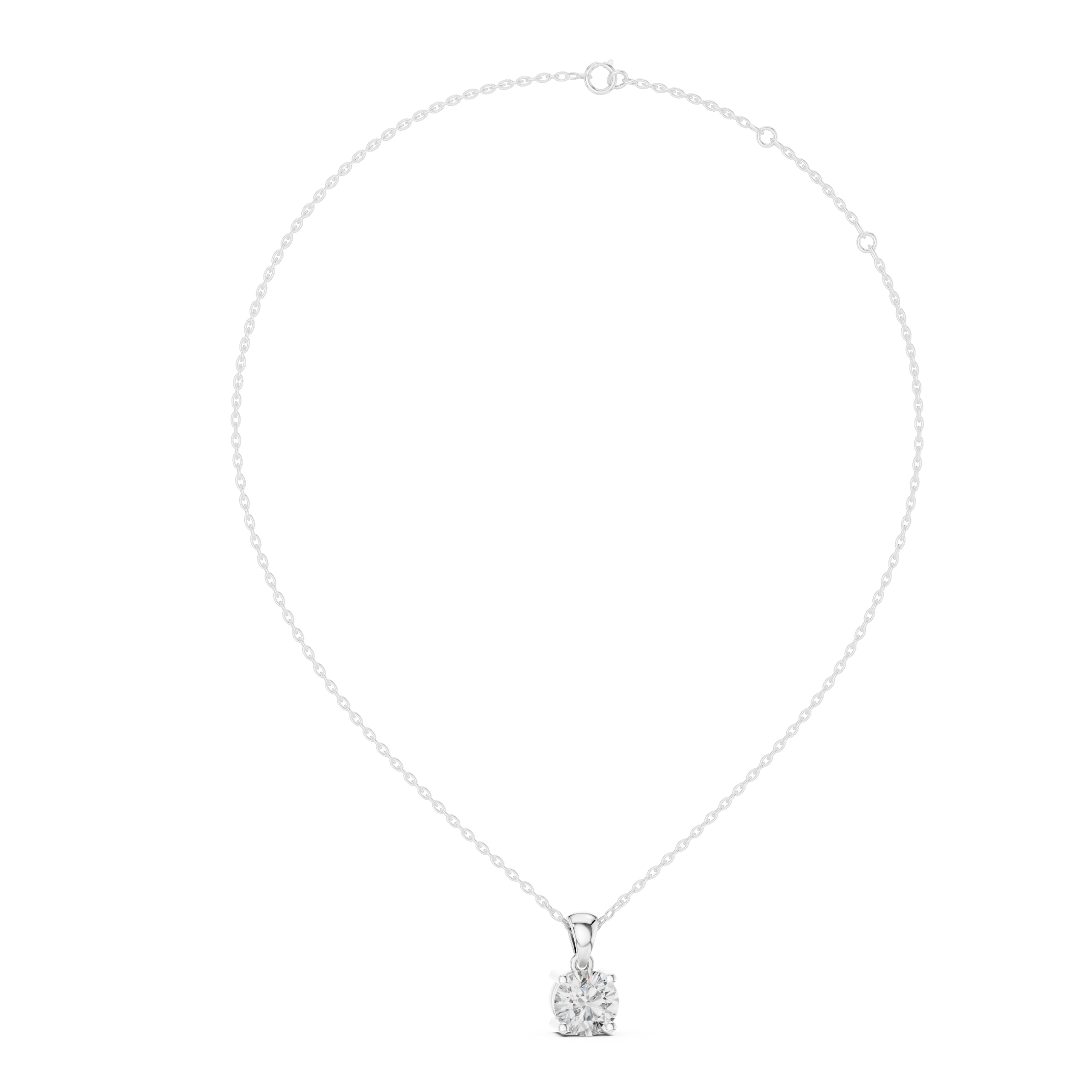Classic Solitaire Diamond Pendant - Image 9