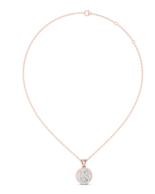 Halo Solitaire Diamond Pendant