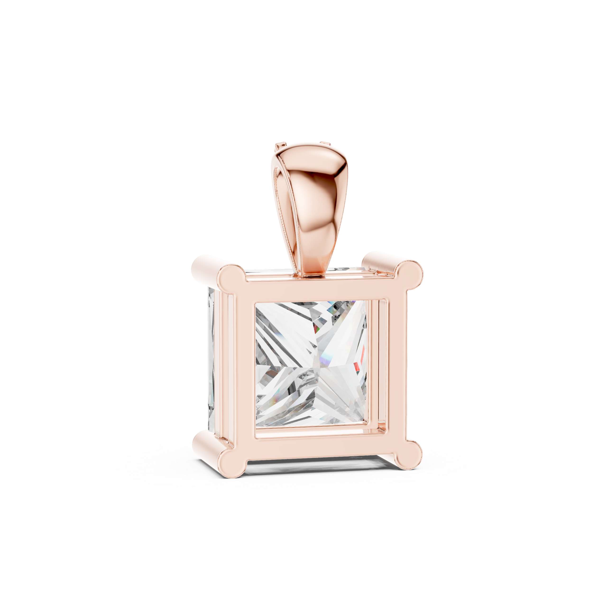 Royal Princess Cut Diamond Pendant - Image 4