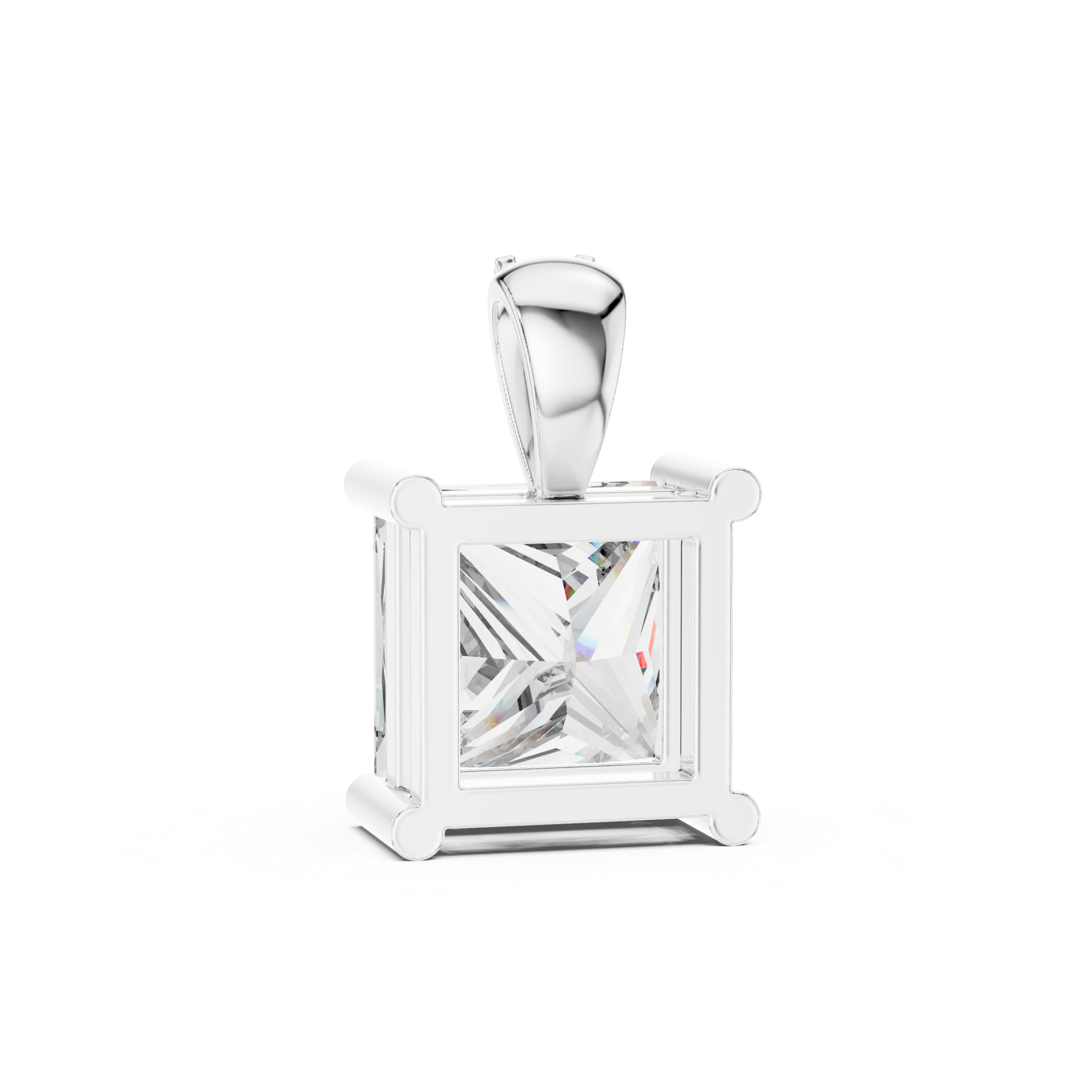 Royal Princess Cut Diamond Pendant - Image 8