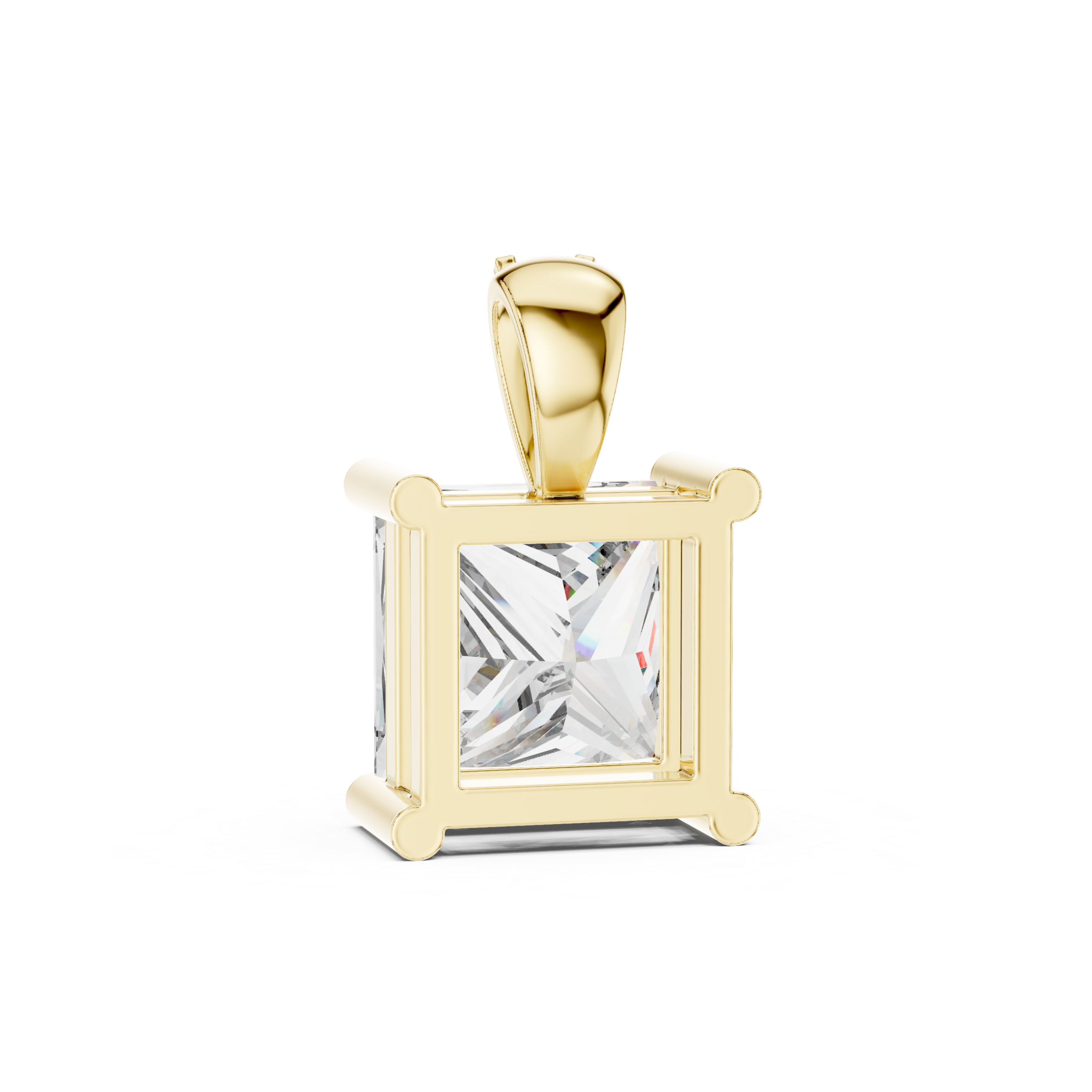 Royal Princess Cut Diamond Pendant - Image 12