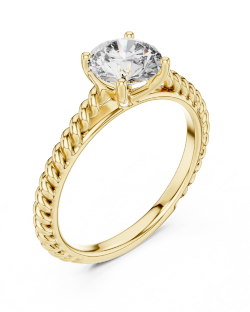 Braided Solitaire Ring Design