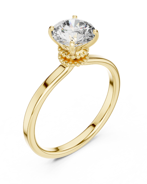 Crown Solitaire Ring Design
