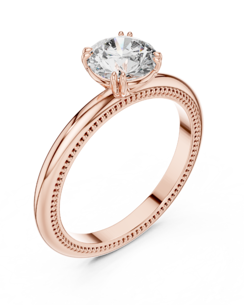 Milgrain Solitaire Ring Design