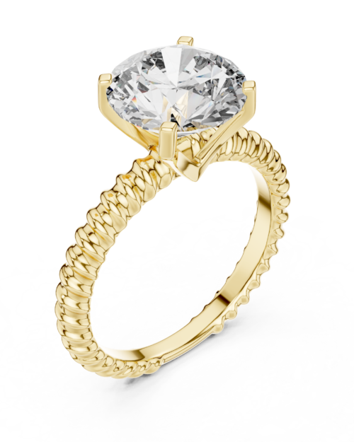 Braided Solitaire Ring Design