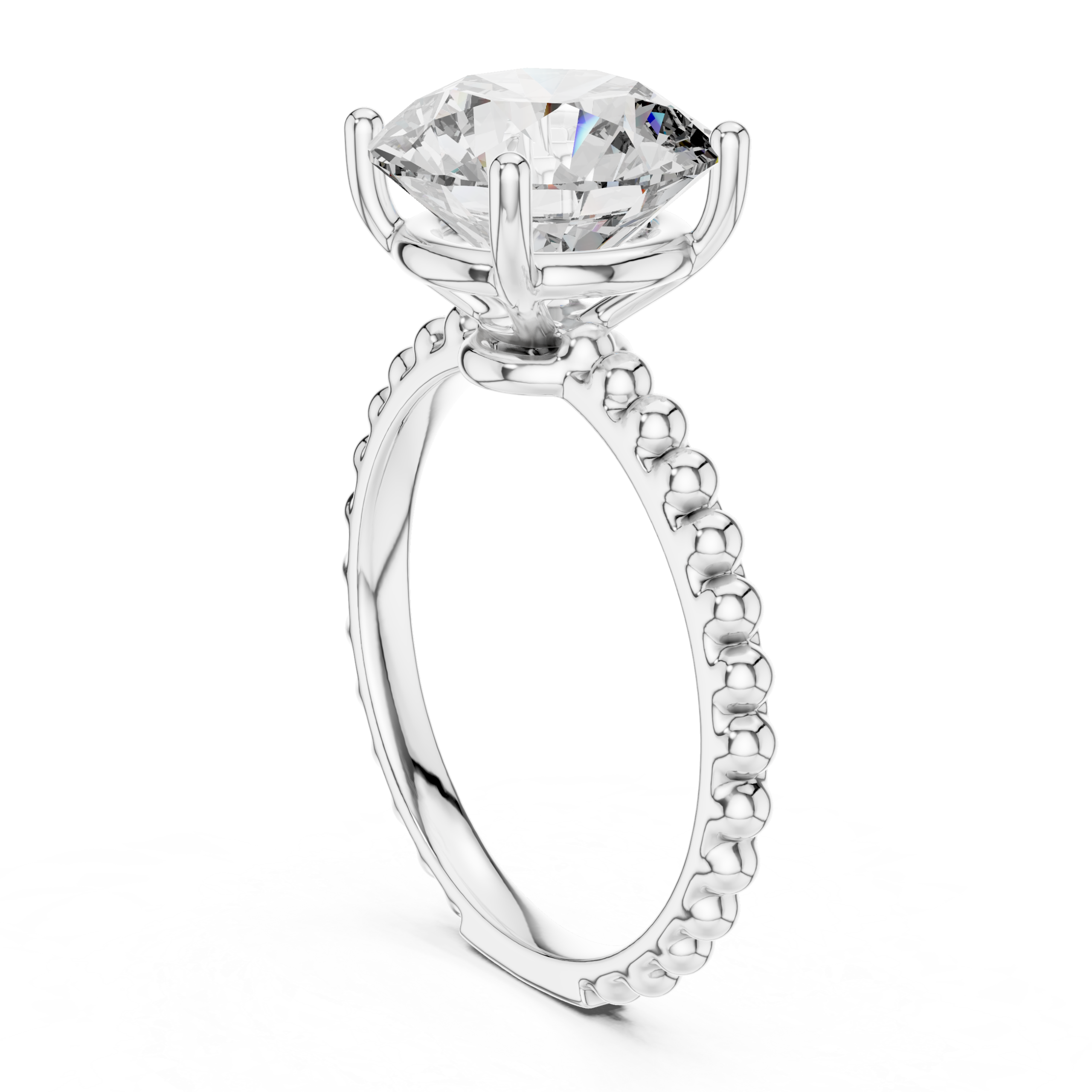 Beaded Solitaire Ring Design - Image 2