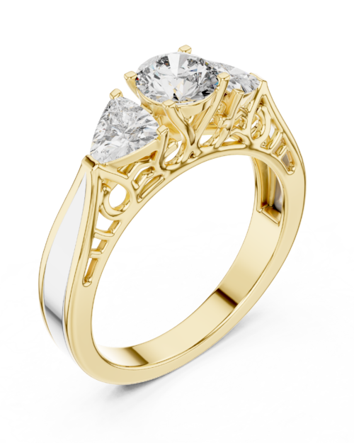 Three Stone Solitaire Ring Design