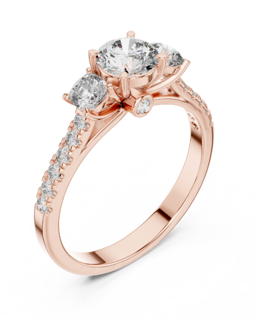 Signature Three Stone Ring Design